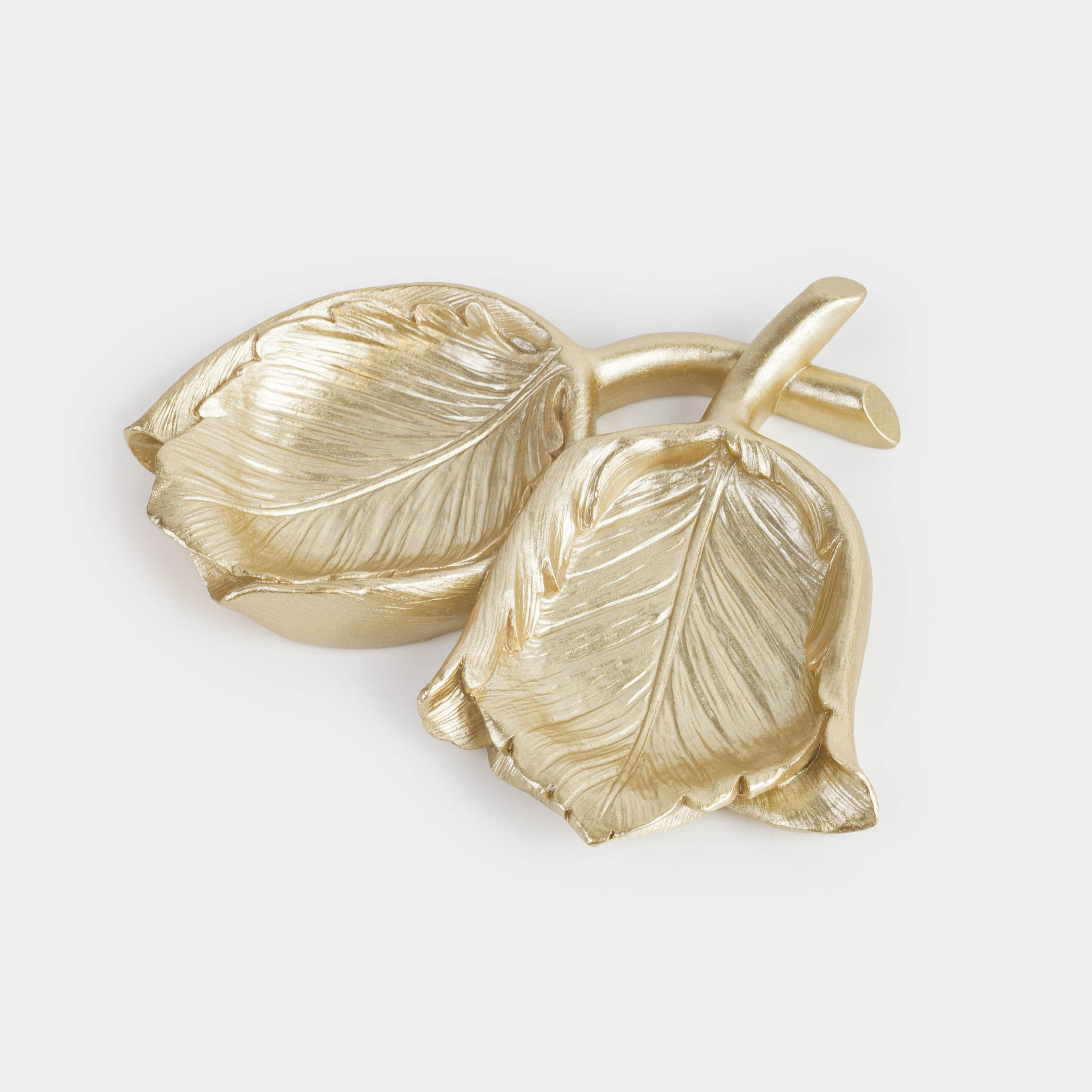 Блюдо декоративное, 18х16 см, полирезин, золотистое, Тюльпаны, Fantastic gold, image-0