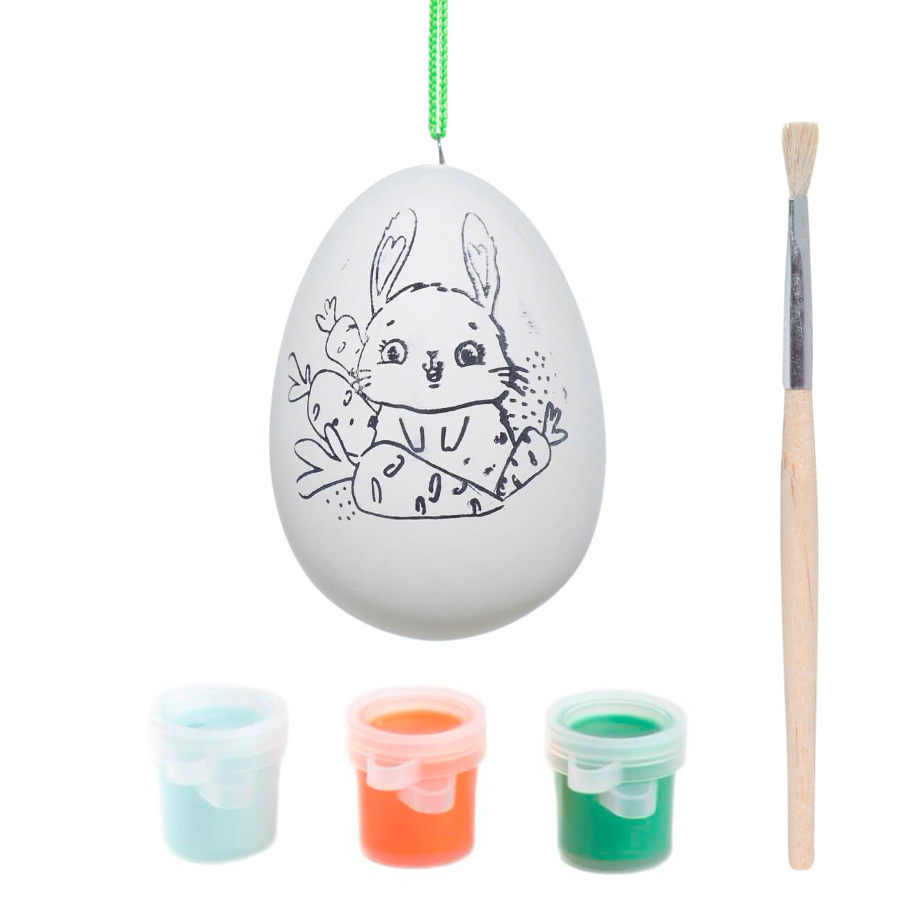 Набор для творчества, 1 пр, гипс, роспись, Яйцо с кроликом, Creative набор декора кролик морковка яйцо 6 12см