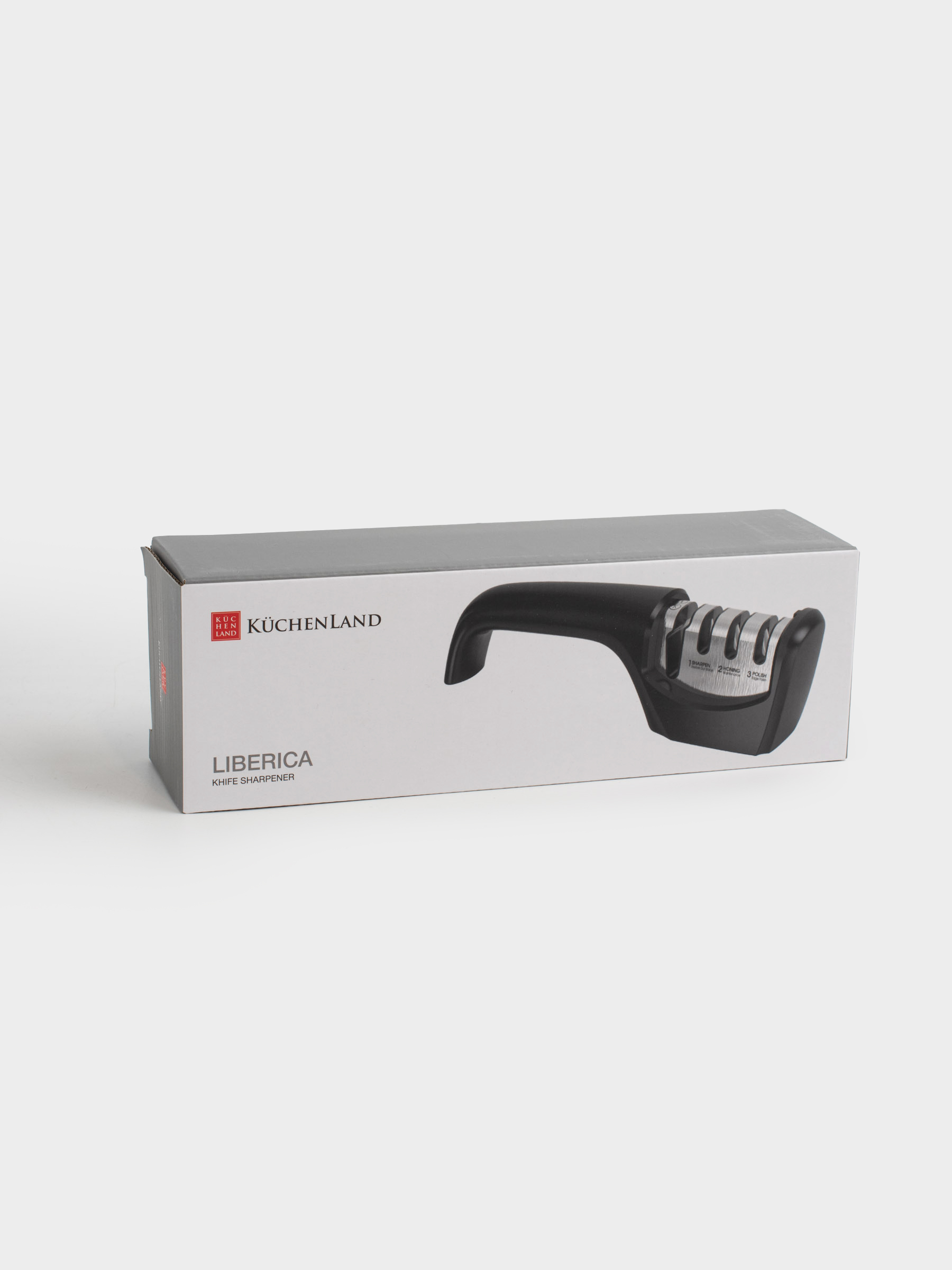 Точило для ножей и ножниц, 21 см, 3 этапа/4 вида заточки, пластик/керамика, черное, Liberica, image-5