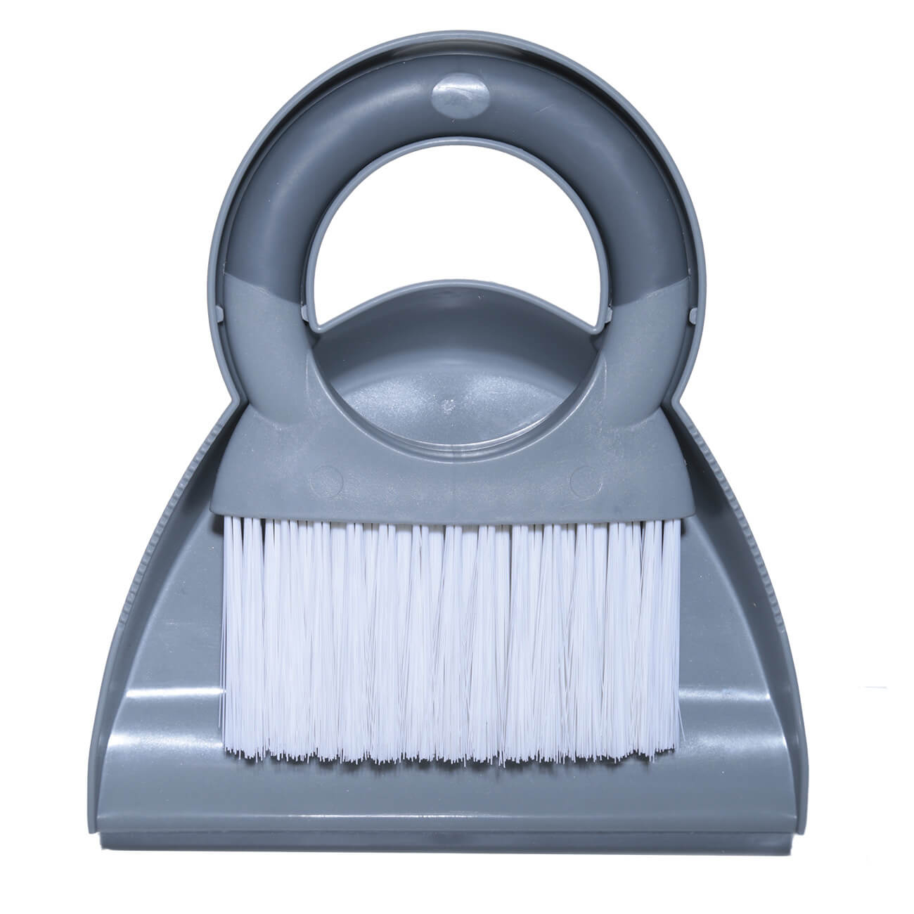 

Щетка для мусора, с совком, 21 см, пластик, с круглой ручкой, серая, Clean