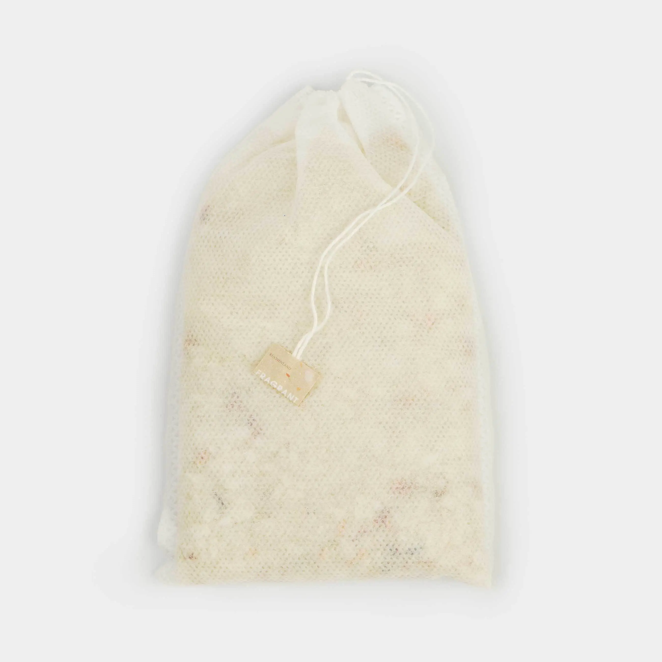 Соль для ванны, 175 гр, белая, в мешочке, с сухоцветами роз, Персиковая роза, Fragrant salt