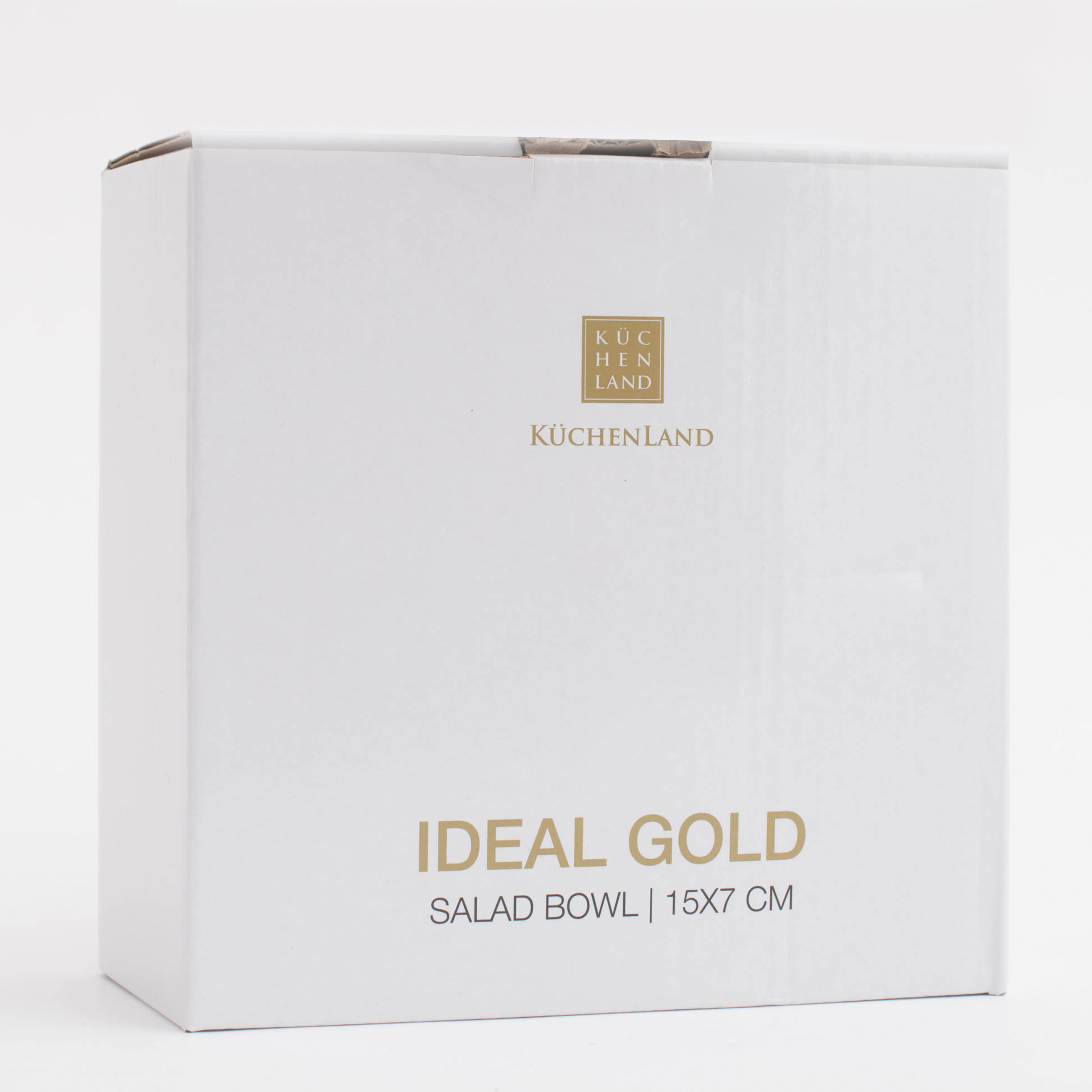 Салатник, 15х7 см, фарфор F, белый, Ideal gold изображение № 6