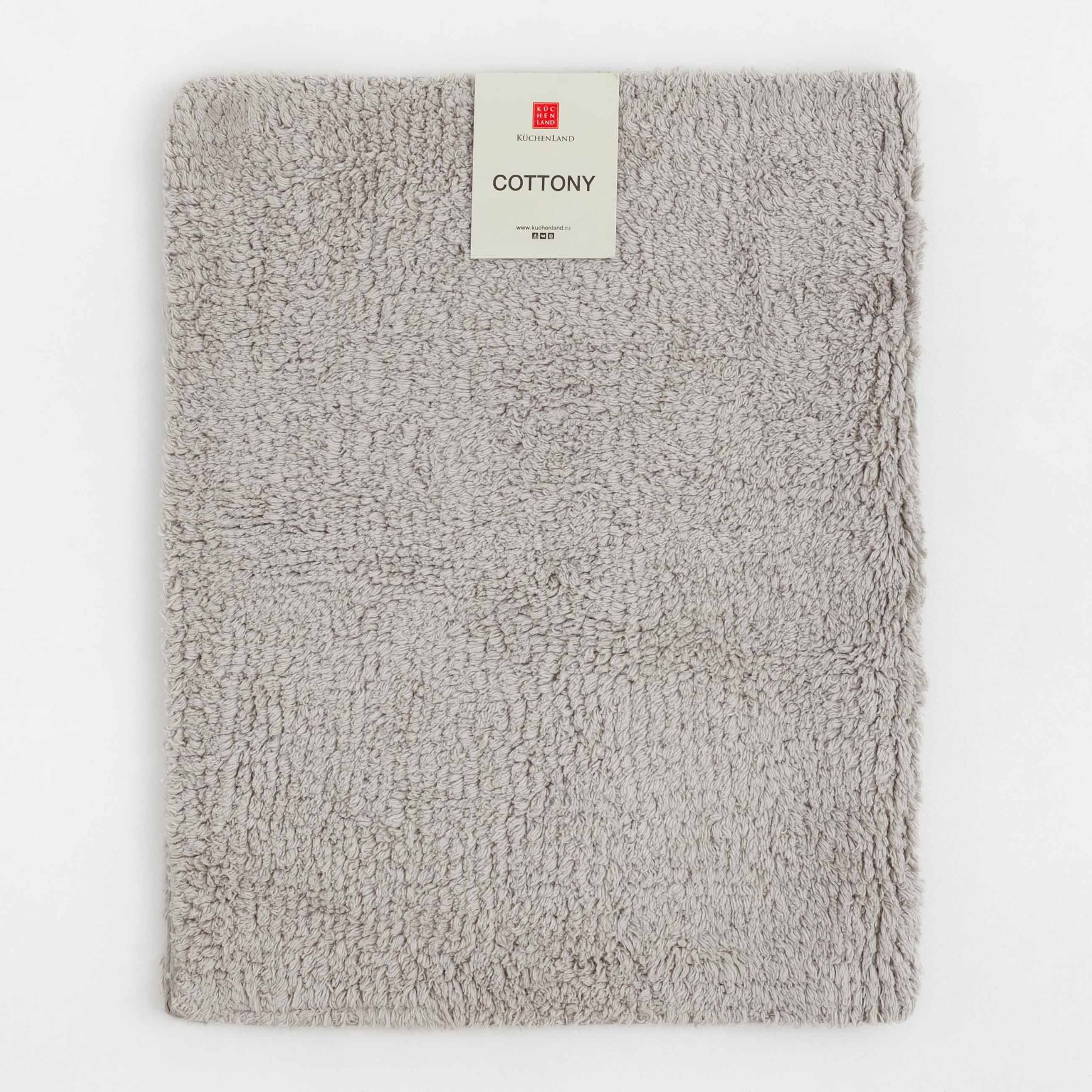 Коврик 50х80 см, хлопок, серый, Cottony, image-5