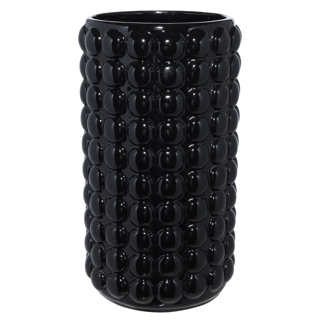 ваза керамика настольная 32 см канны y4 7258 черная Ваза для цветов, 24 см, керамика, черная, Пузыри, Bubbly
