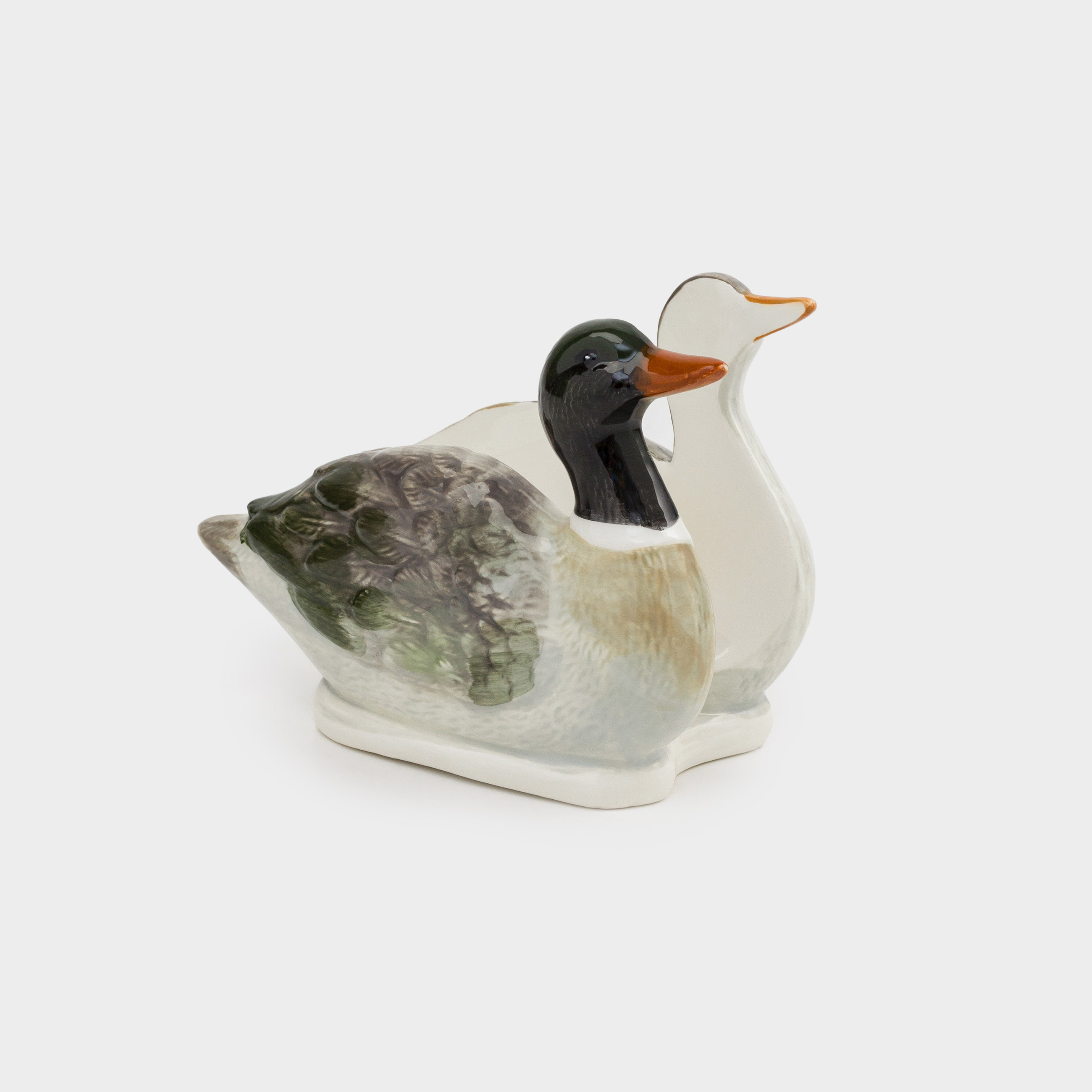 Салфетница, 15 см, с отделением для зубочисток, керамика, Утки и утенок, Duck, image-1