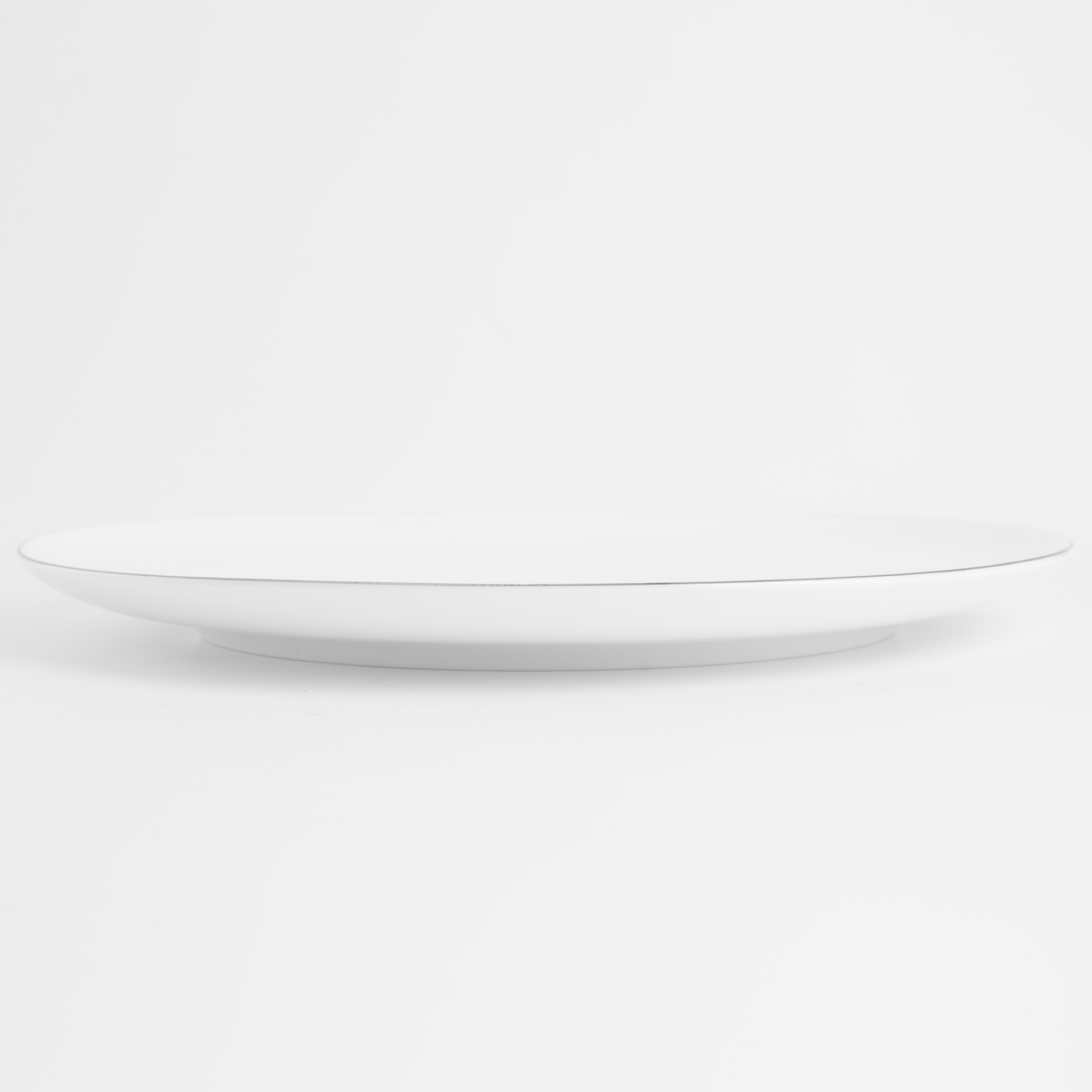 Тарелка обеденная, 29 см, фарфор F, белая, Bend silver изображение № 5