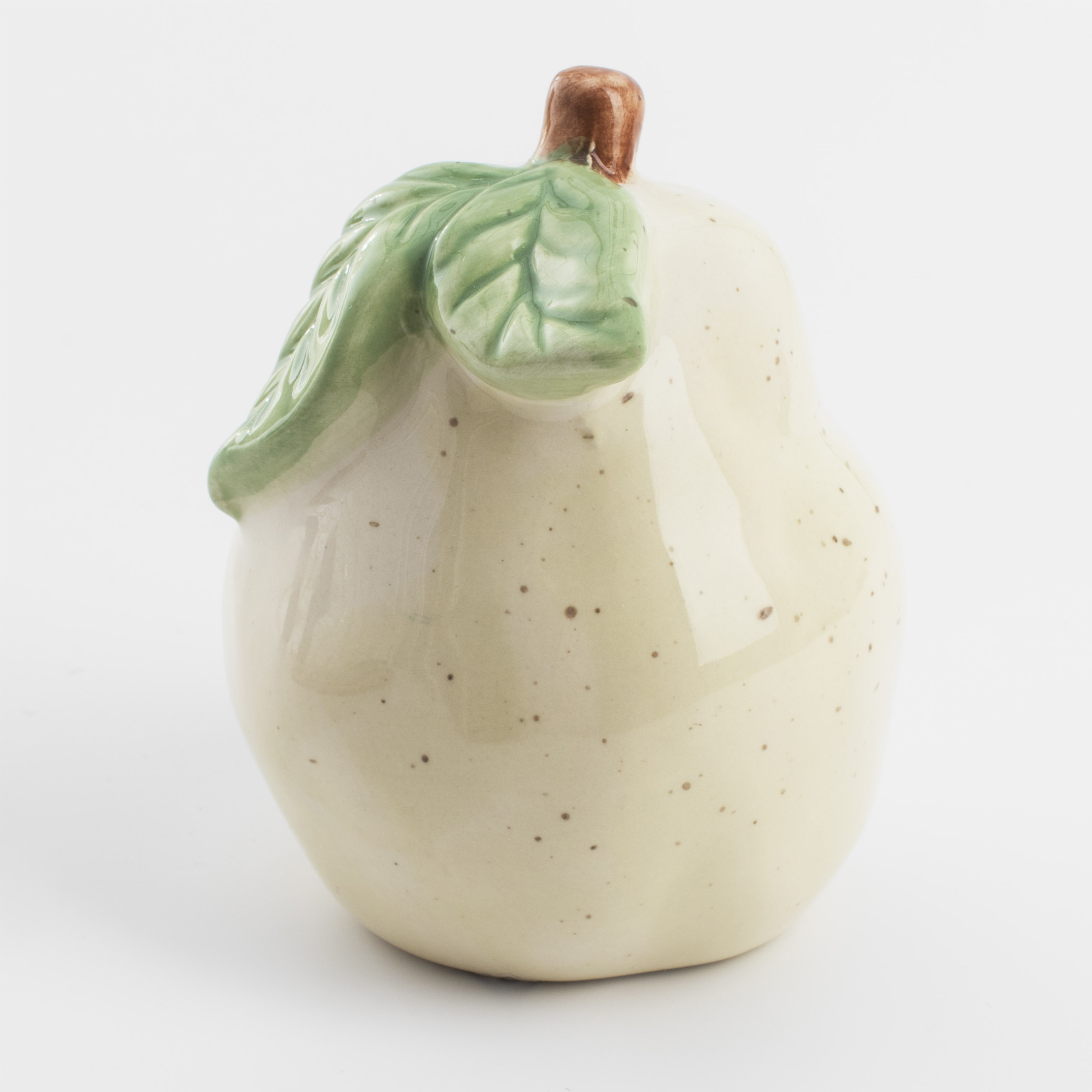 Емкость для соли или перца, 8 см, керамика, молочная, в крапинку, Груша, Fruit garden изображение № 4