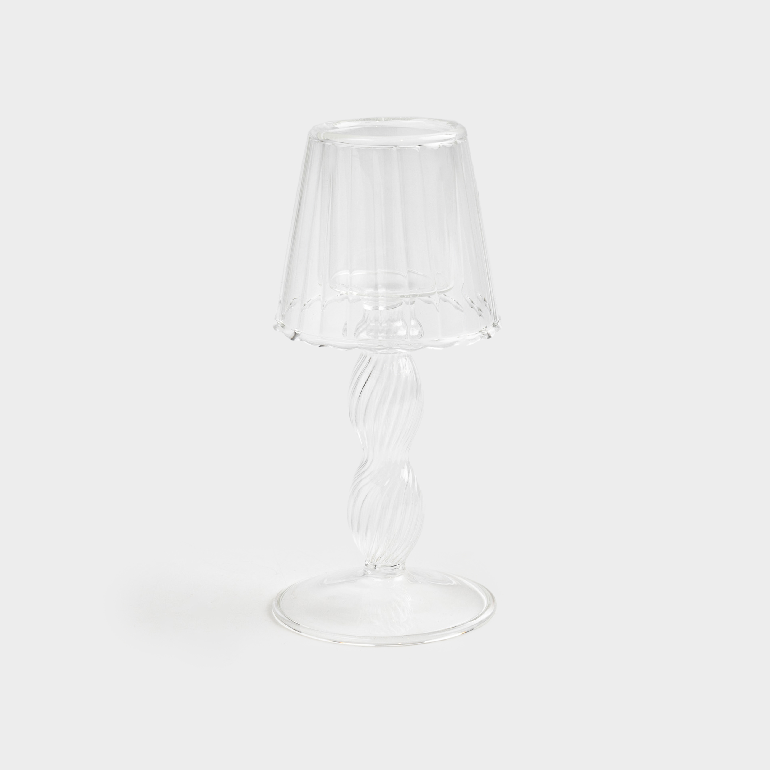 Подсвечник, 17 см, для чайной свечи, на ножке, стекло Б, Торшер, Clear
