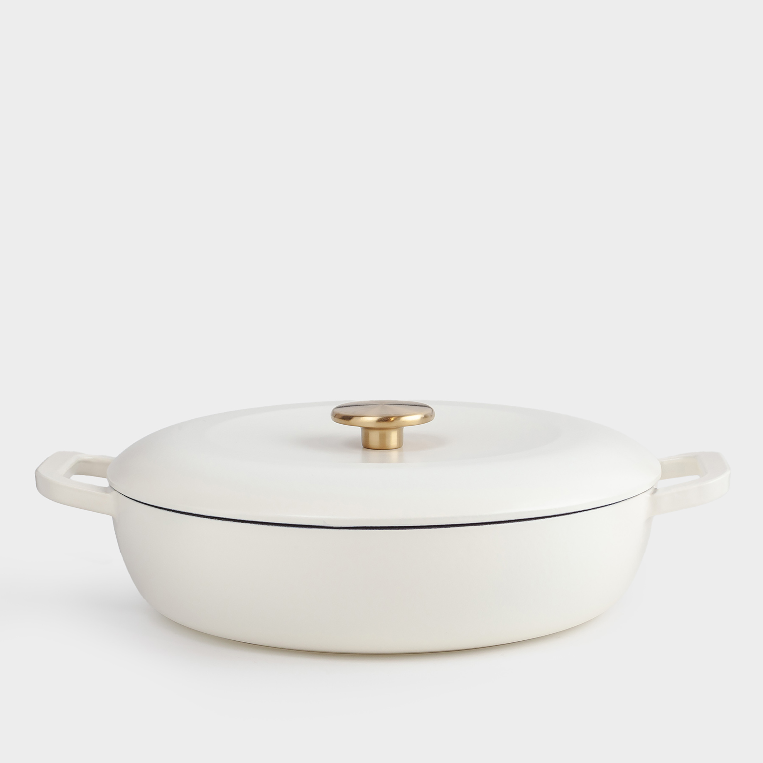 Сотейник 31 см 43 л с крышкой чугун молочный Light kitchen 8990₽