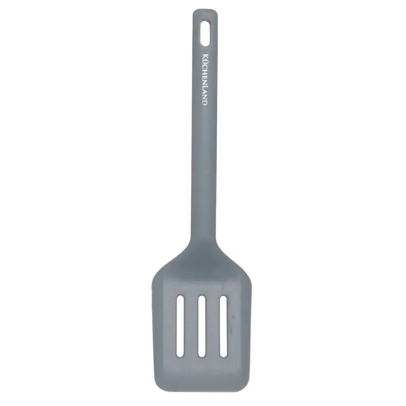 Лопатка, 30 см, с прорезями, силикон, серая, Grey steel ,image-0