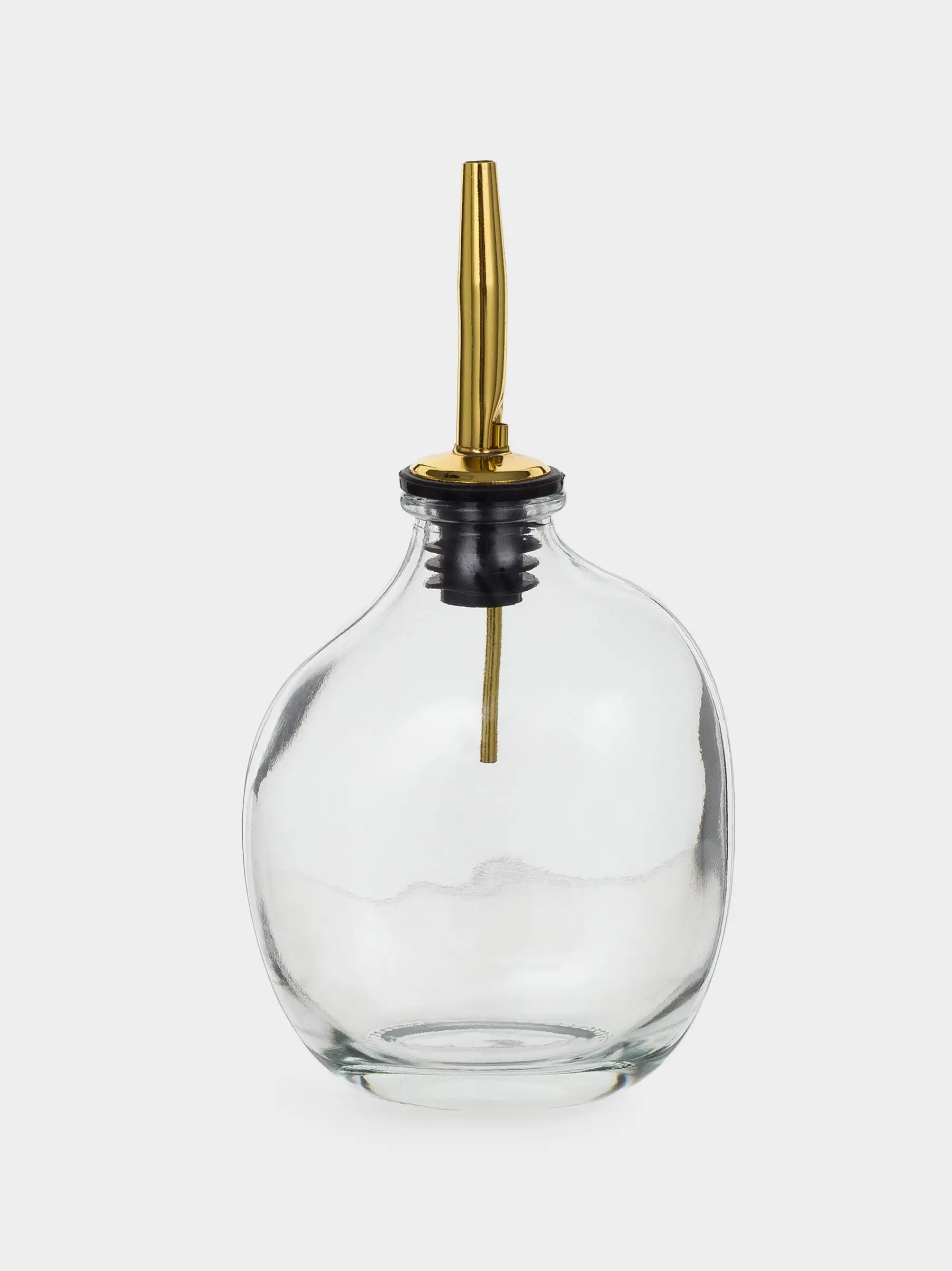 Бутылка для масла или уксуса, 250 мл, с дозатором, стекло/металл, Classic gold