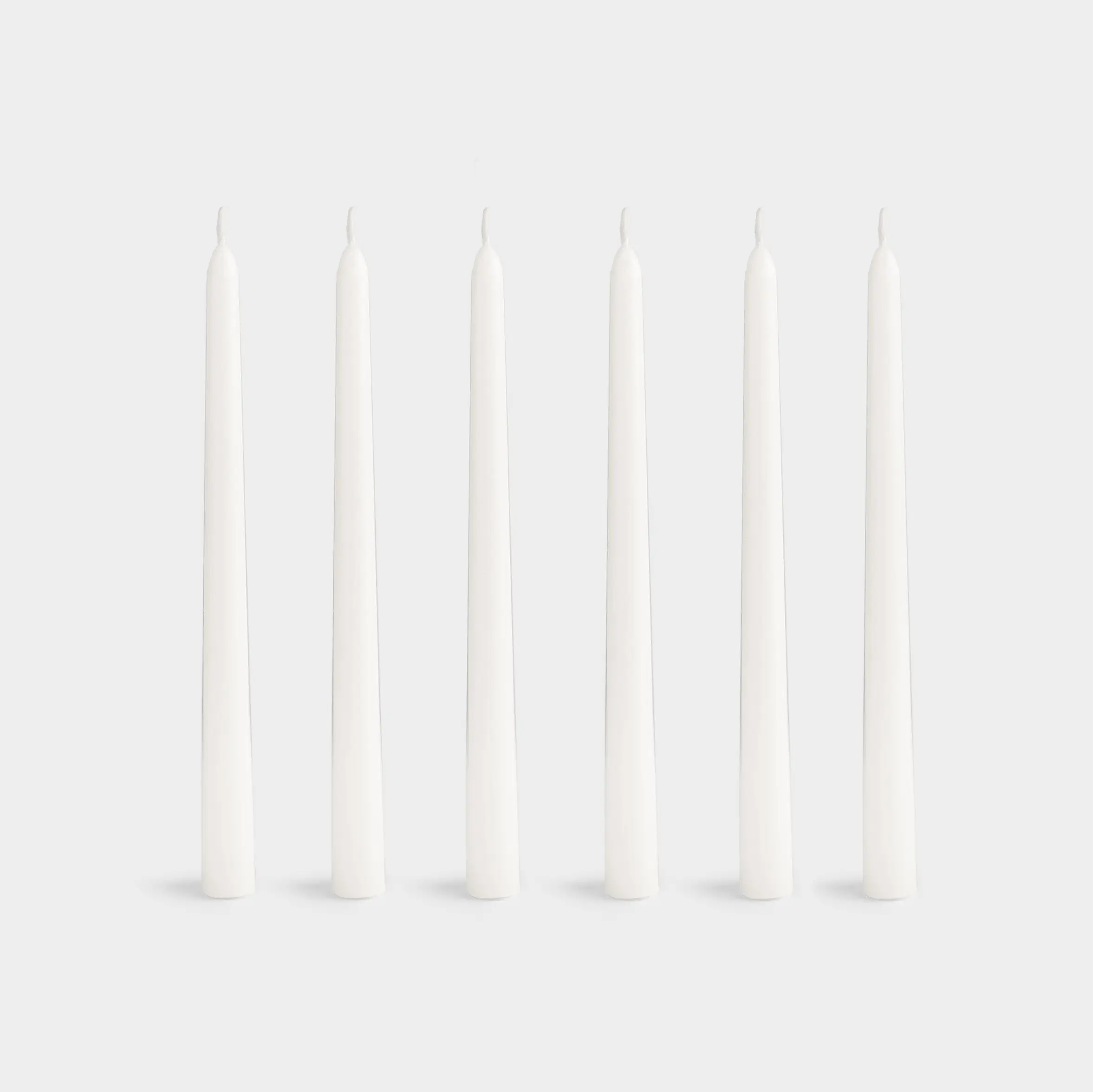 Свеча, 26 см, 6 шт, тонкая, Luxury white