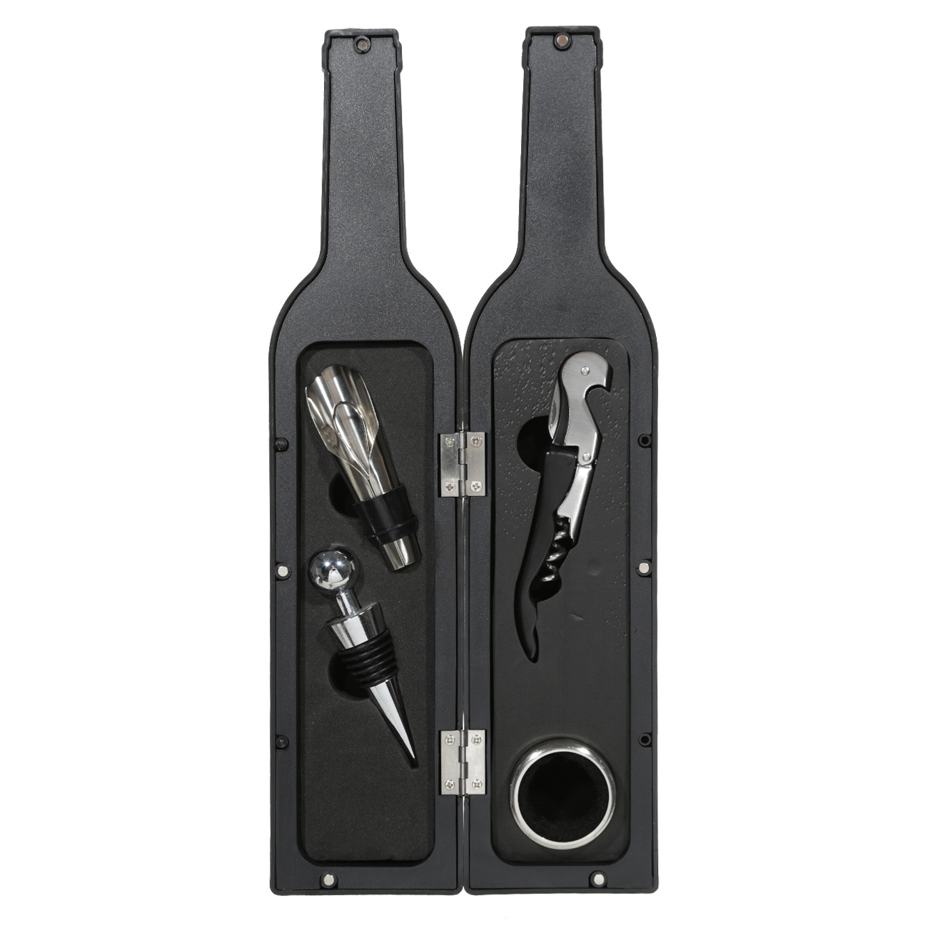 

Набор сомелье, 4 пр, в коробке, сталь/силикон, черный, Бутылка, Bar