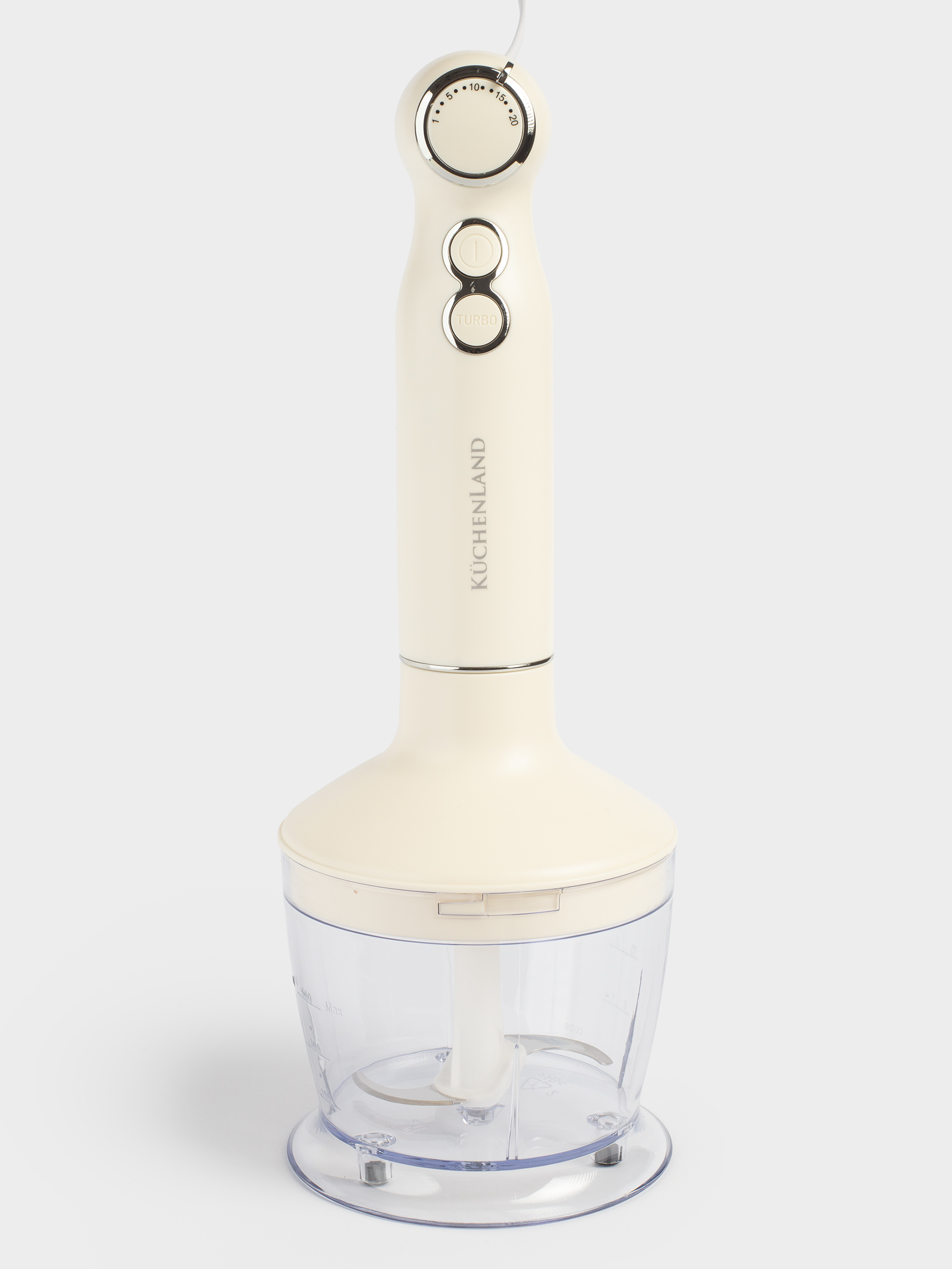 Блендер погружной, электрический, 800 Вт, 4 пр, сталь/пластик, бежевый, Vintage kitchen, image-1