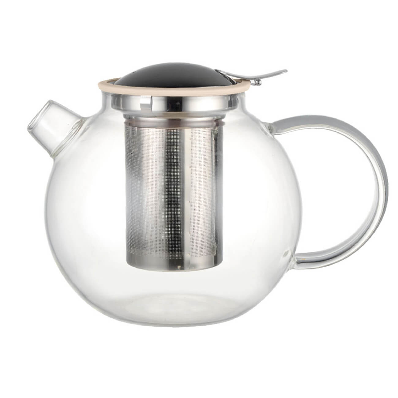 Чайник заварочный, 1,1 л, стекло Б/сталь, бежевый, Classic заварочный чайник dolomite