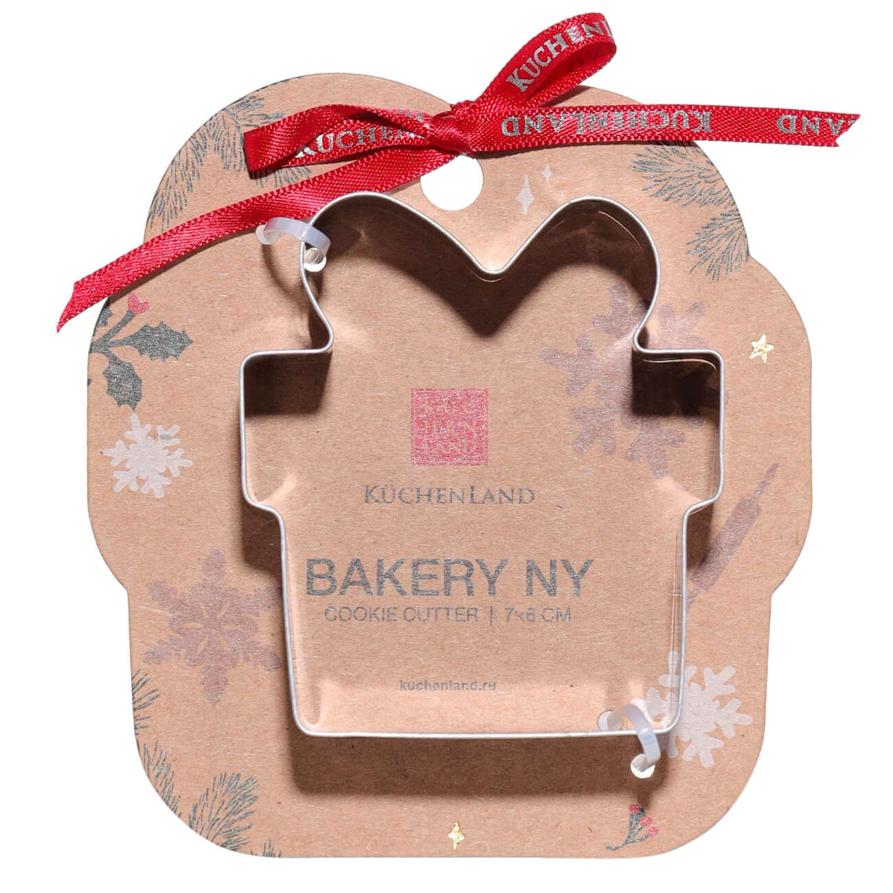 Форма для печенья, 7x6 см, сталь, Подарок, Bakery NY