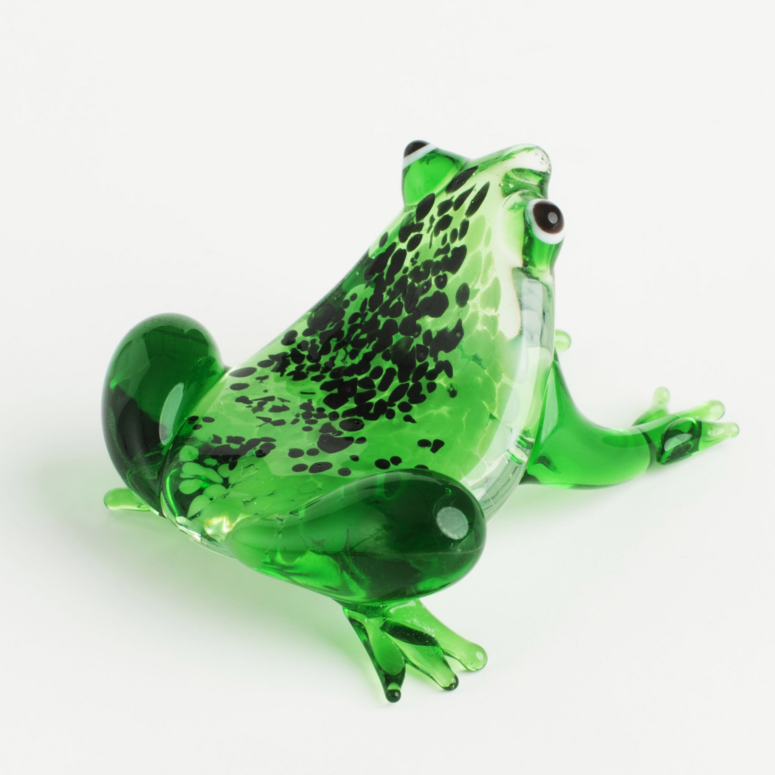 Статуэтка, 5 см, стекло, зеленая, Лягушка, Vitreous изображение № 4