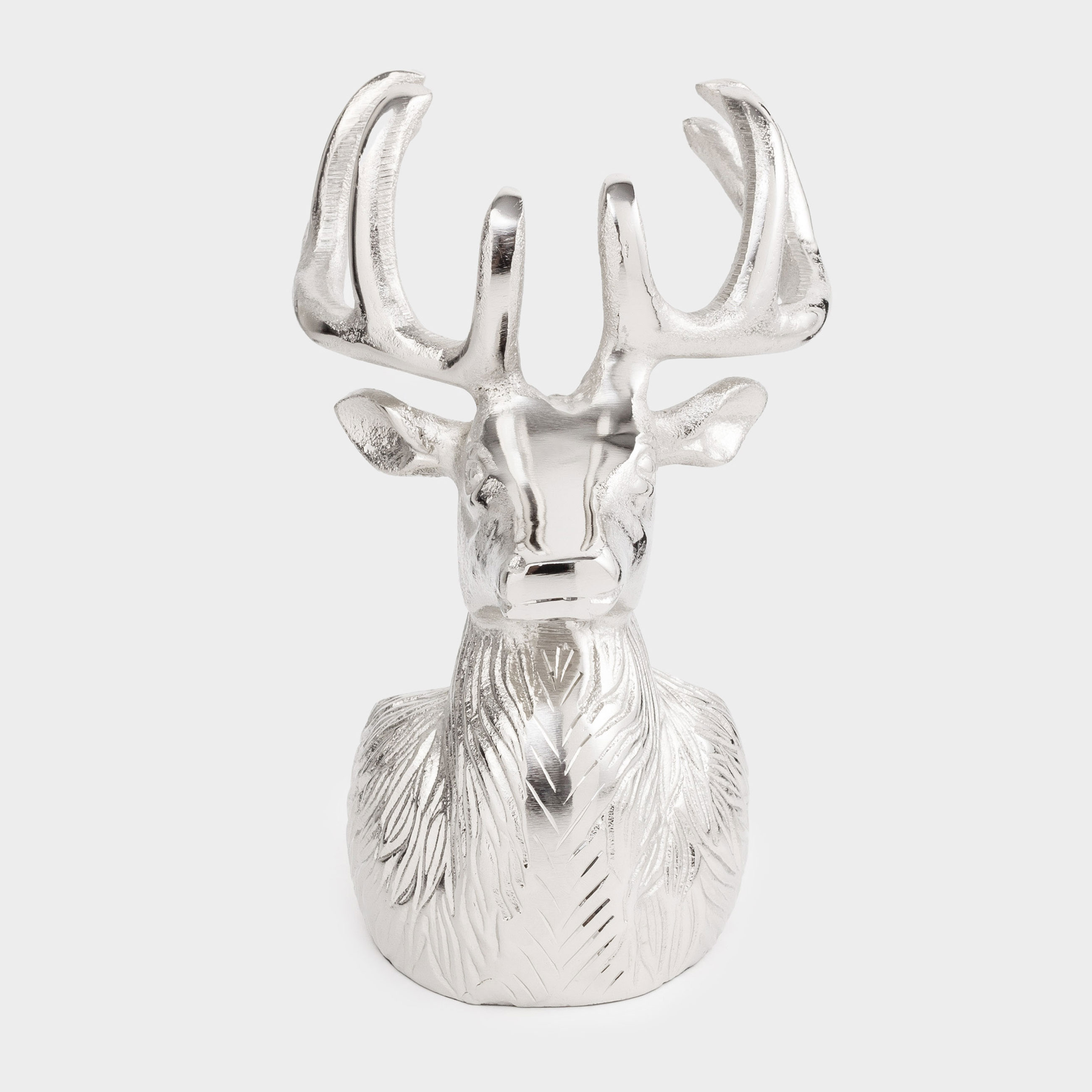 Подставка для бутылки, 20 см, металл, серебристая, Олень, Arctic deer