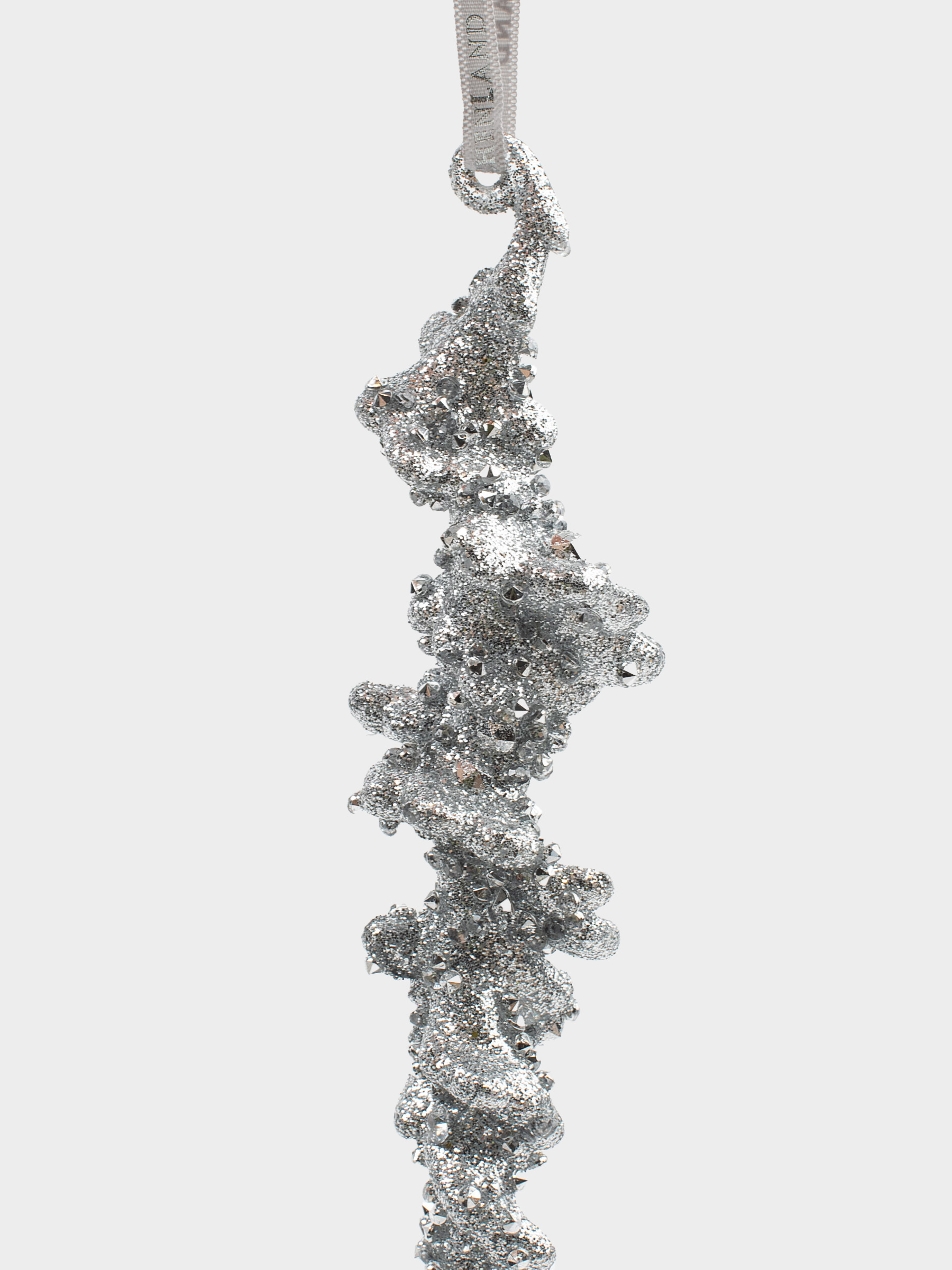 Игрушка елочная, 25 см, акрил, серебристая, Сосулька, Figure sparkle, image-1