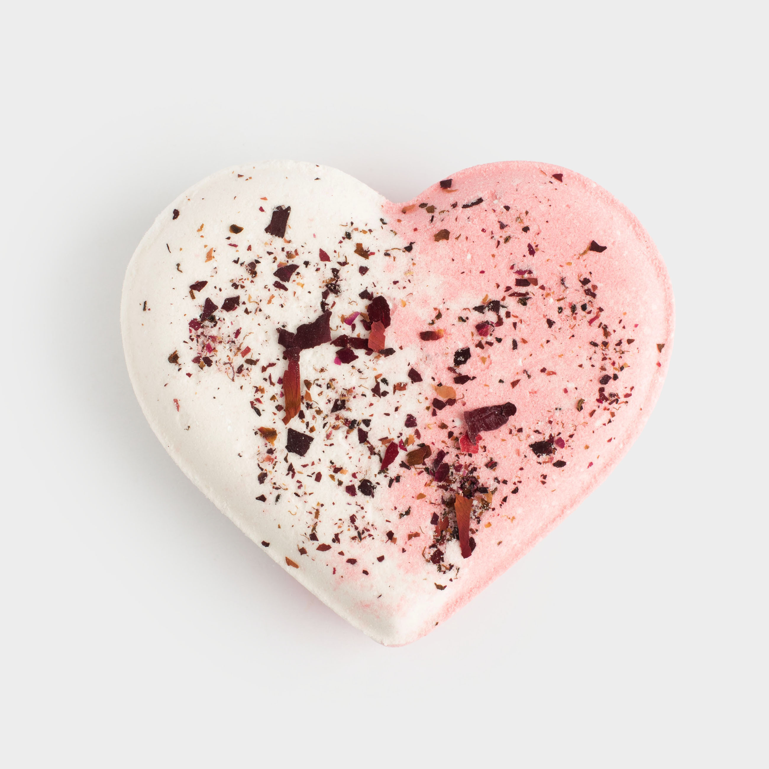 Бомбочка для ванны 130 гр молочно-розовая Фруктовый Роза Сердце Body spa 229₽