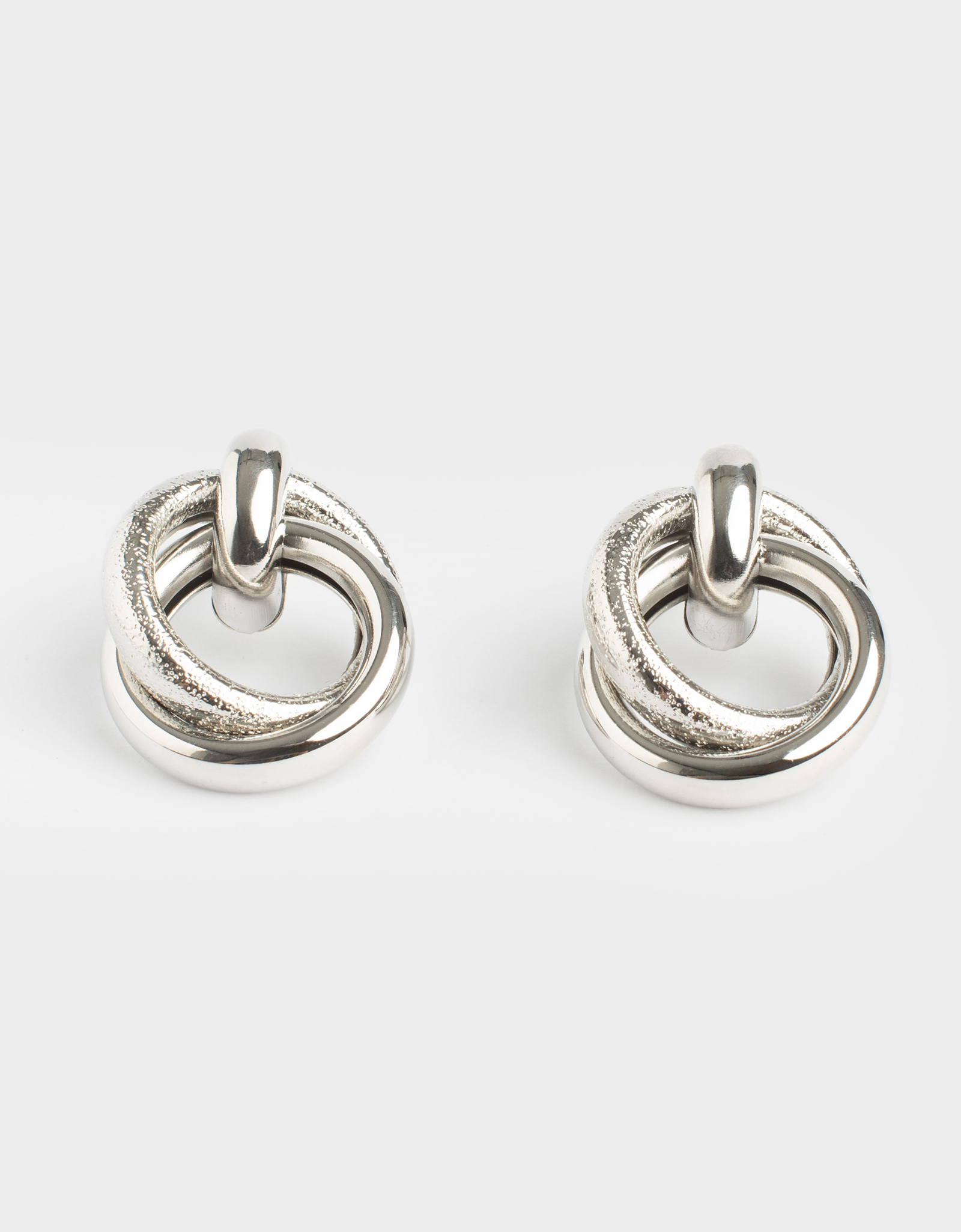 Серьги-пусеты, 3 см, 2 шт, металл, серебристые, Jewelry, image-0