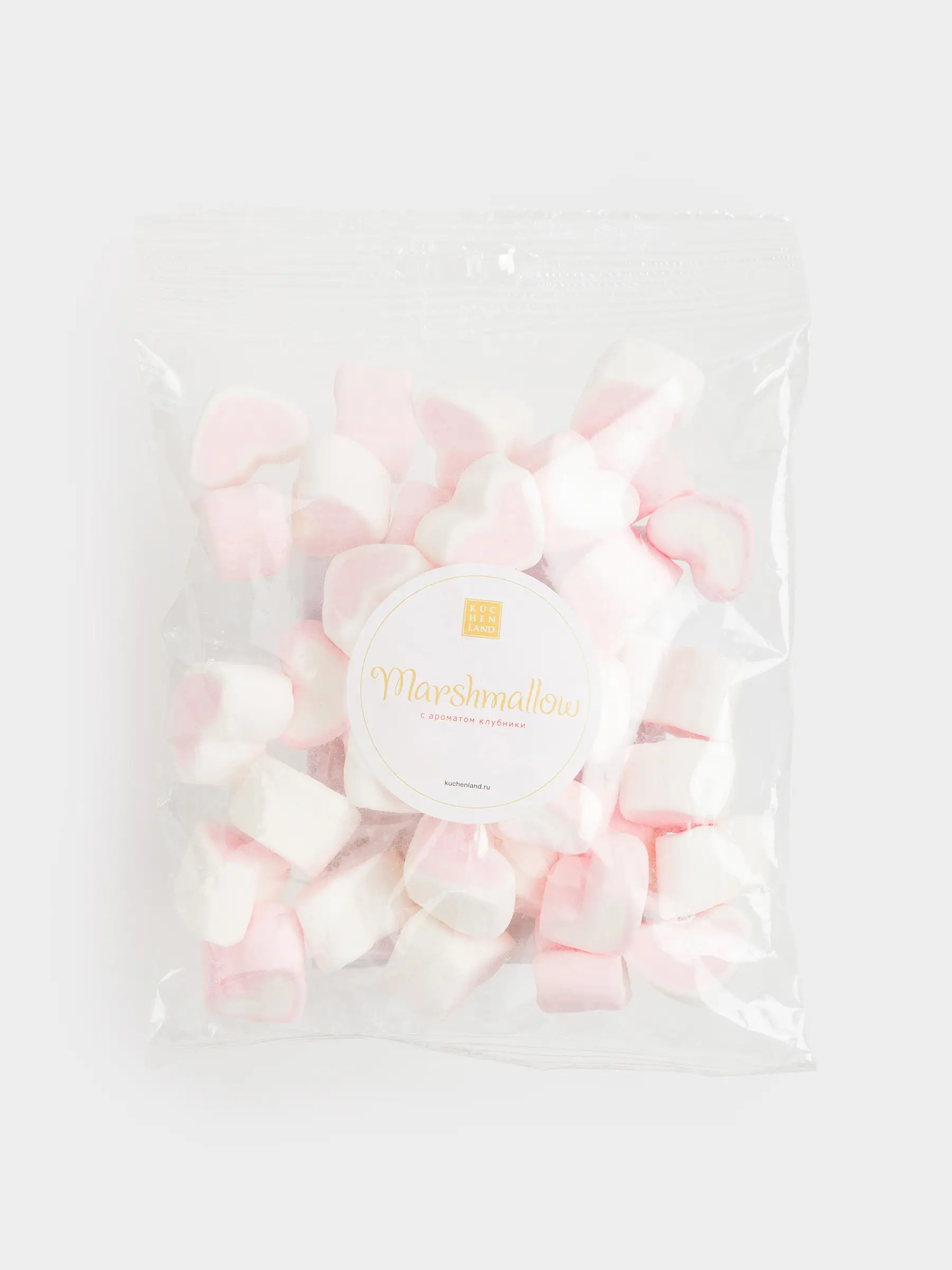 Маршмеллоу, 70 гр, фигурное, Клубника, Сердечки, Sweet life