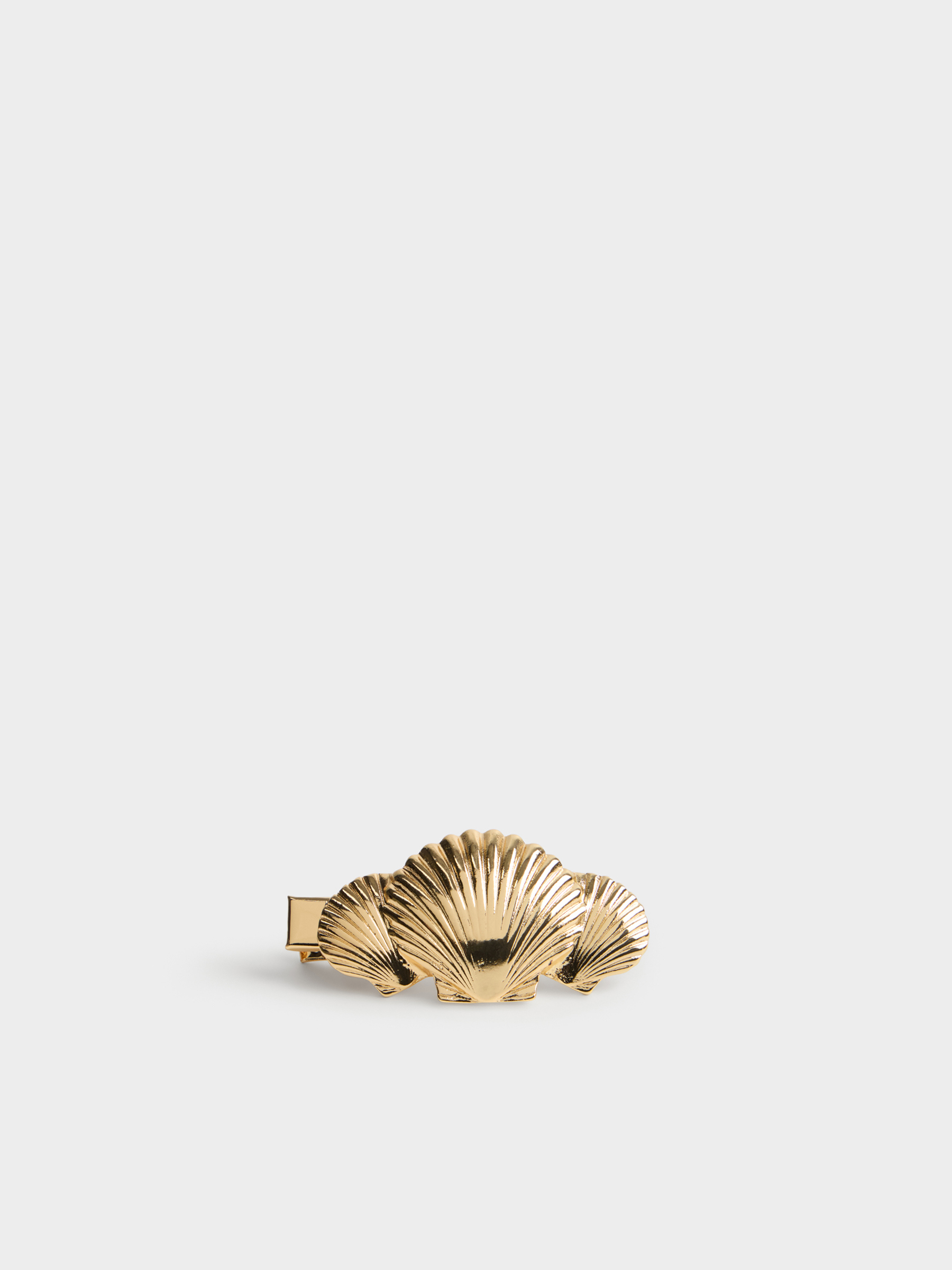 Заколка для волос, 5 см, металл, золотистая, Ракушки, Jewelry seaside