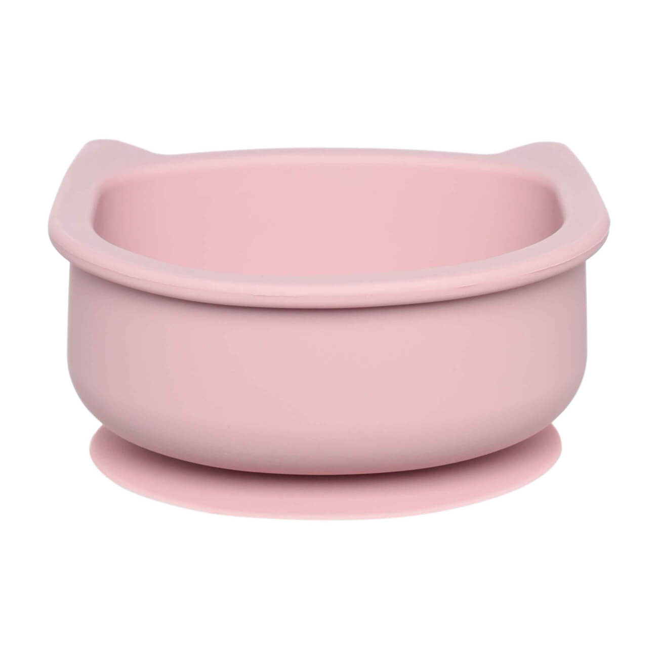 Тарелка суповая, детская, 13х5 см, на присоске, силикон, пудровая, Котик, Kiddy набор детской посуды миска на присоске 340мл с крышкой термоложка розовый
