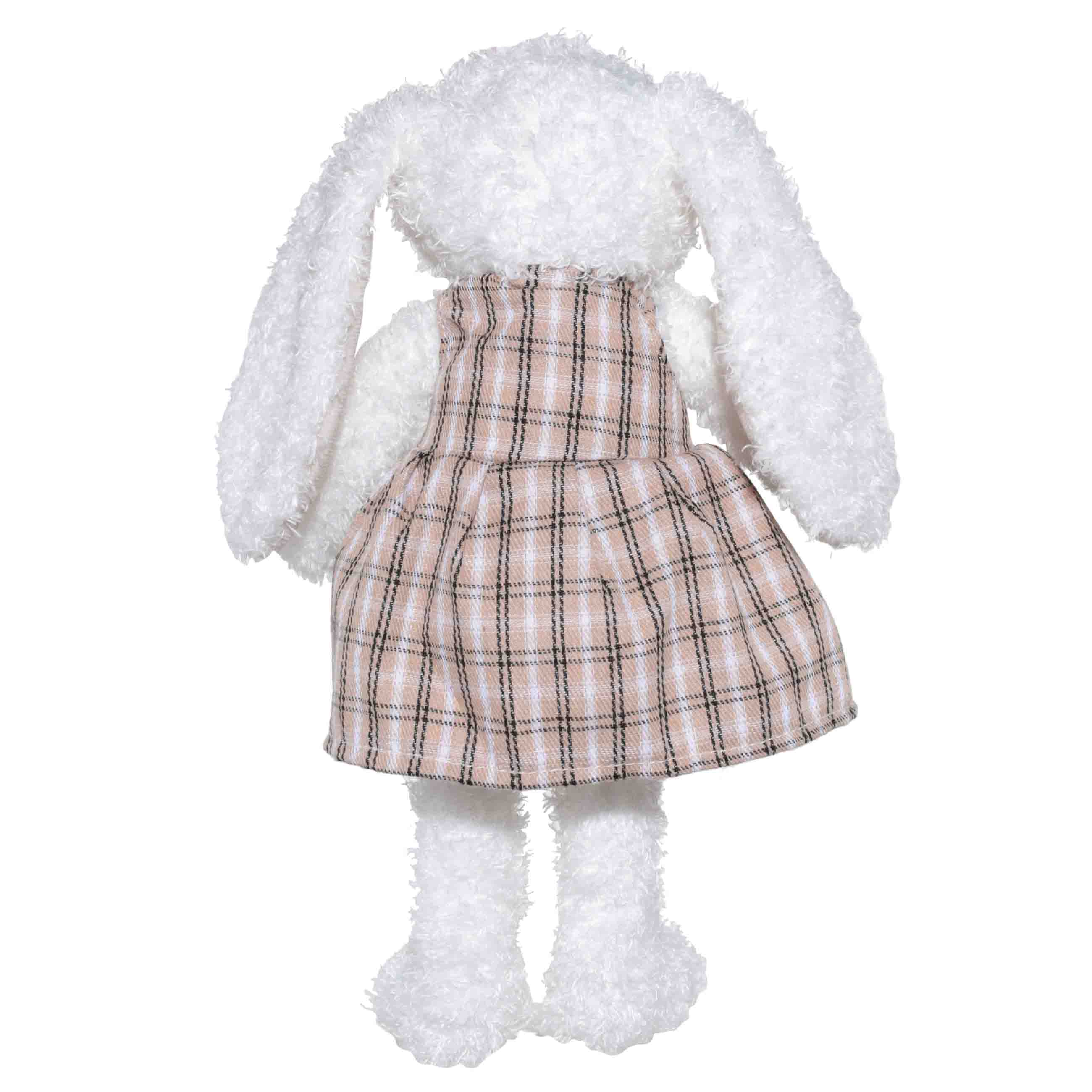 Игрушка, 21 см, мягкая, полиэстер, бежевая, Крольчиха в платье, Rabbit изображение № 3