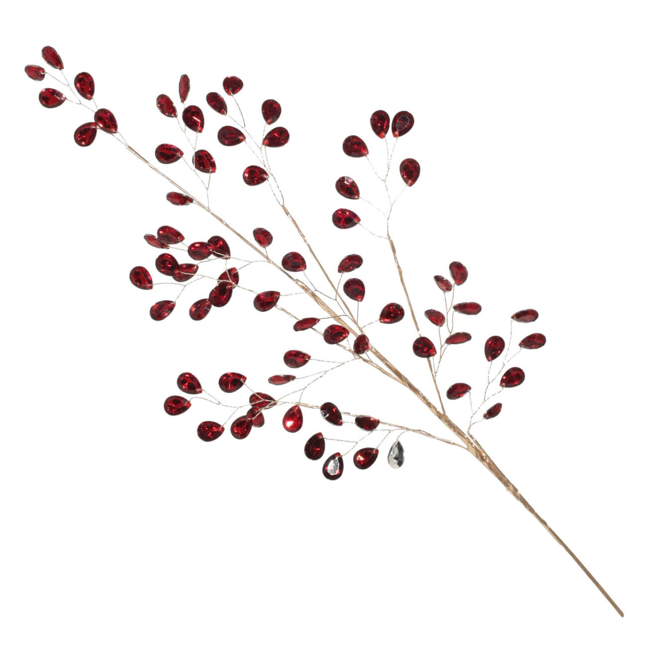 

Ветка декоративная, 72 см, пластик/металл, Бордовые бусины, Winter berry