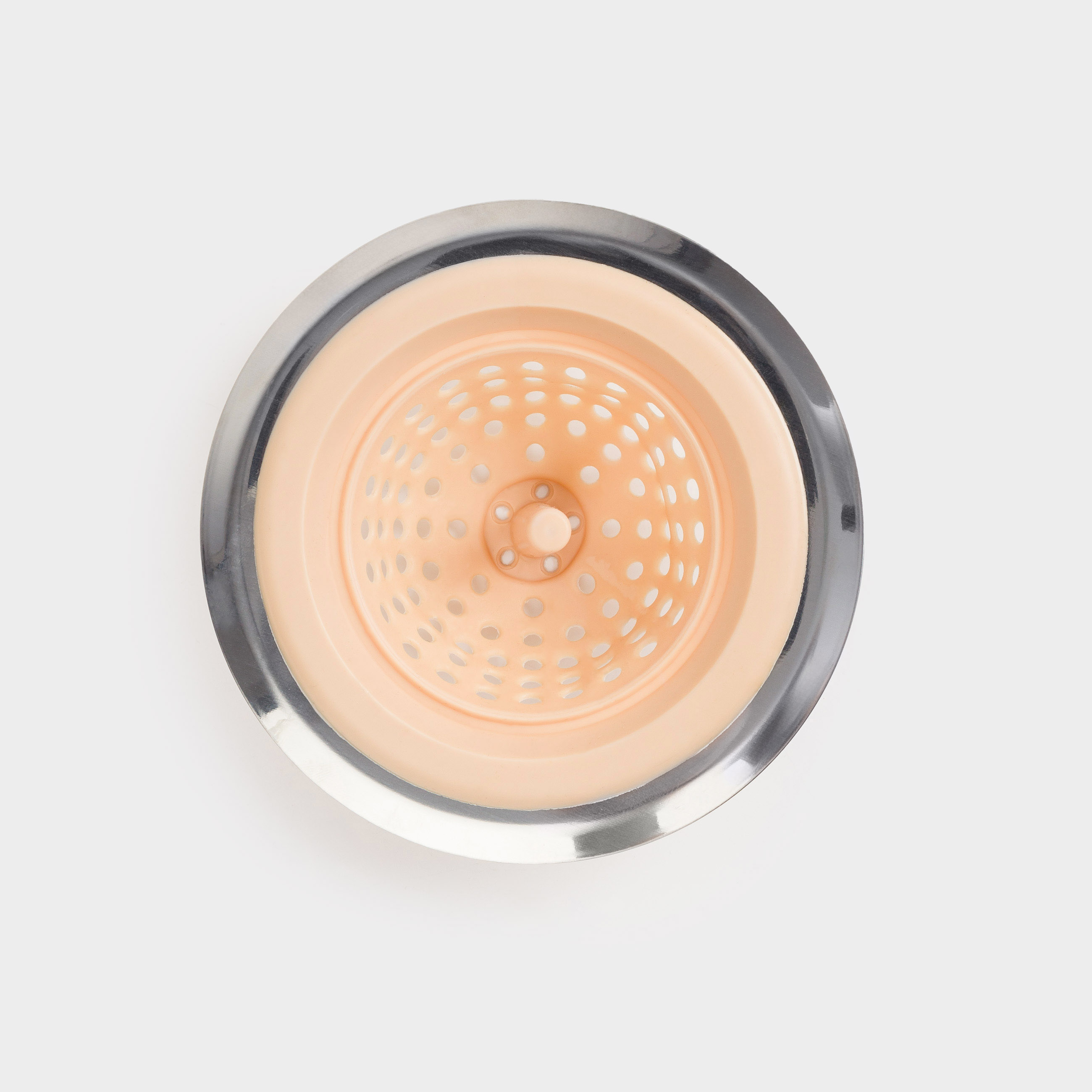 Фильтр для раковины, 11 см, сталь/силикон, бежевый, Keeping, image-3