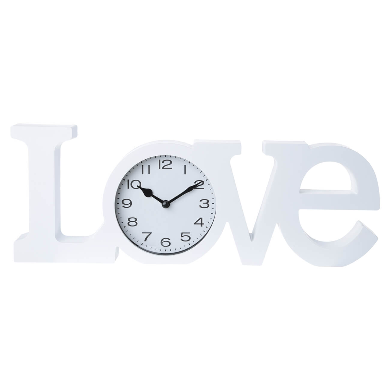 

Часы настенные, 39х15 см, пластик/стекло, белые, Love