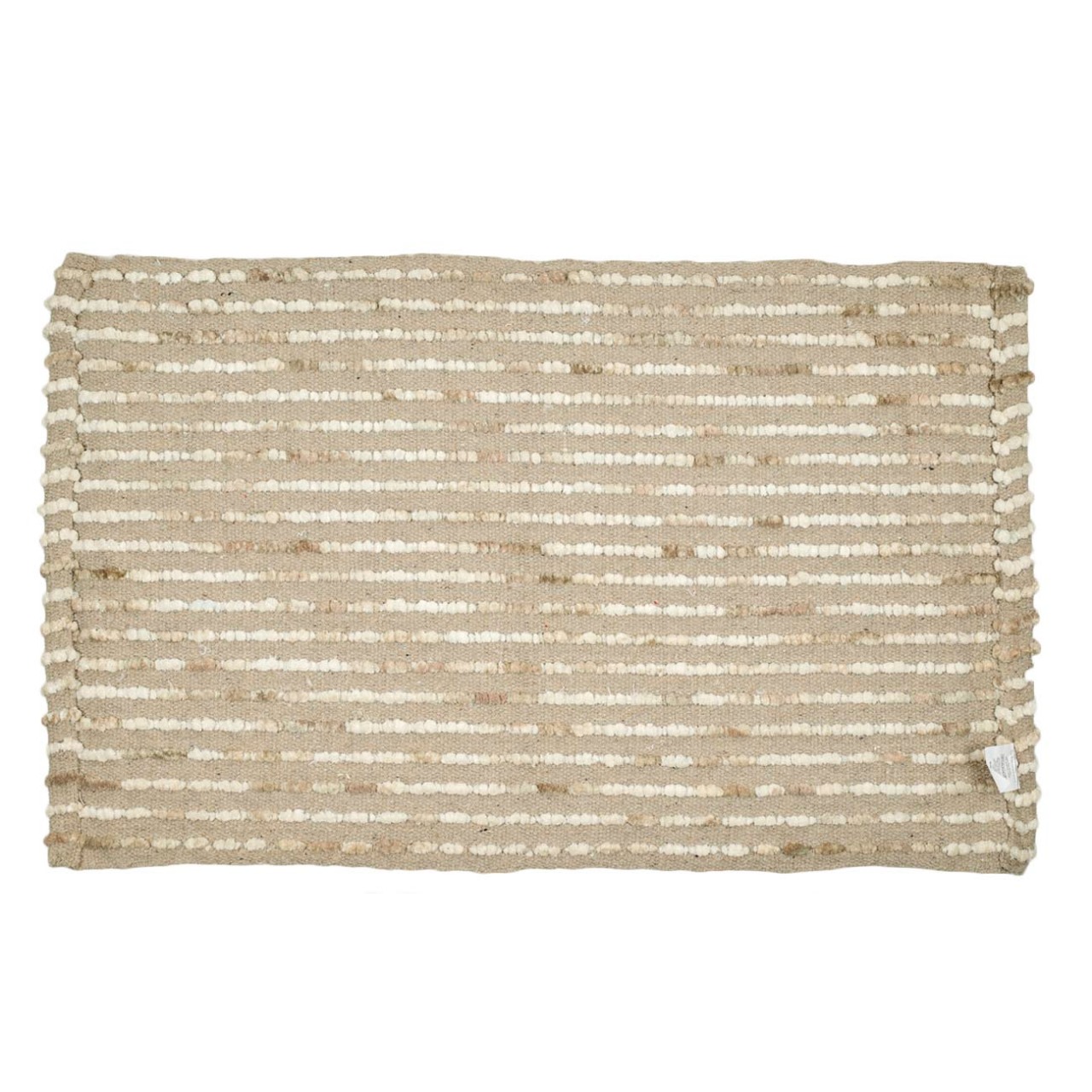 Коврик, 50х80 см, противоскользящий, шенилл/хлопок, бежево-коричневый, Косичка, Cosy, image-2