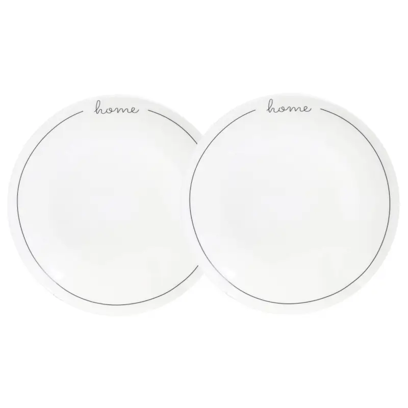 Тарелка десертная, 20 см, 2 шт, фарфор N, белая, Home, Scroll white