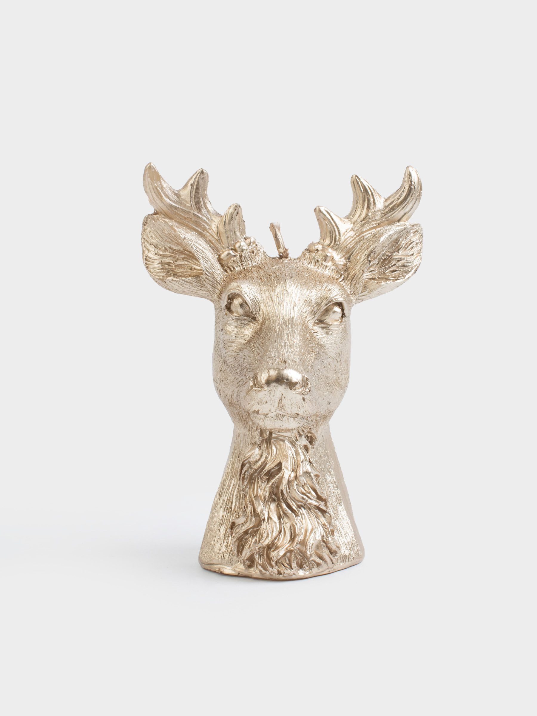 Свеча, 9х12 см, золотистая, Олень, Deer candle, image-1
