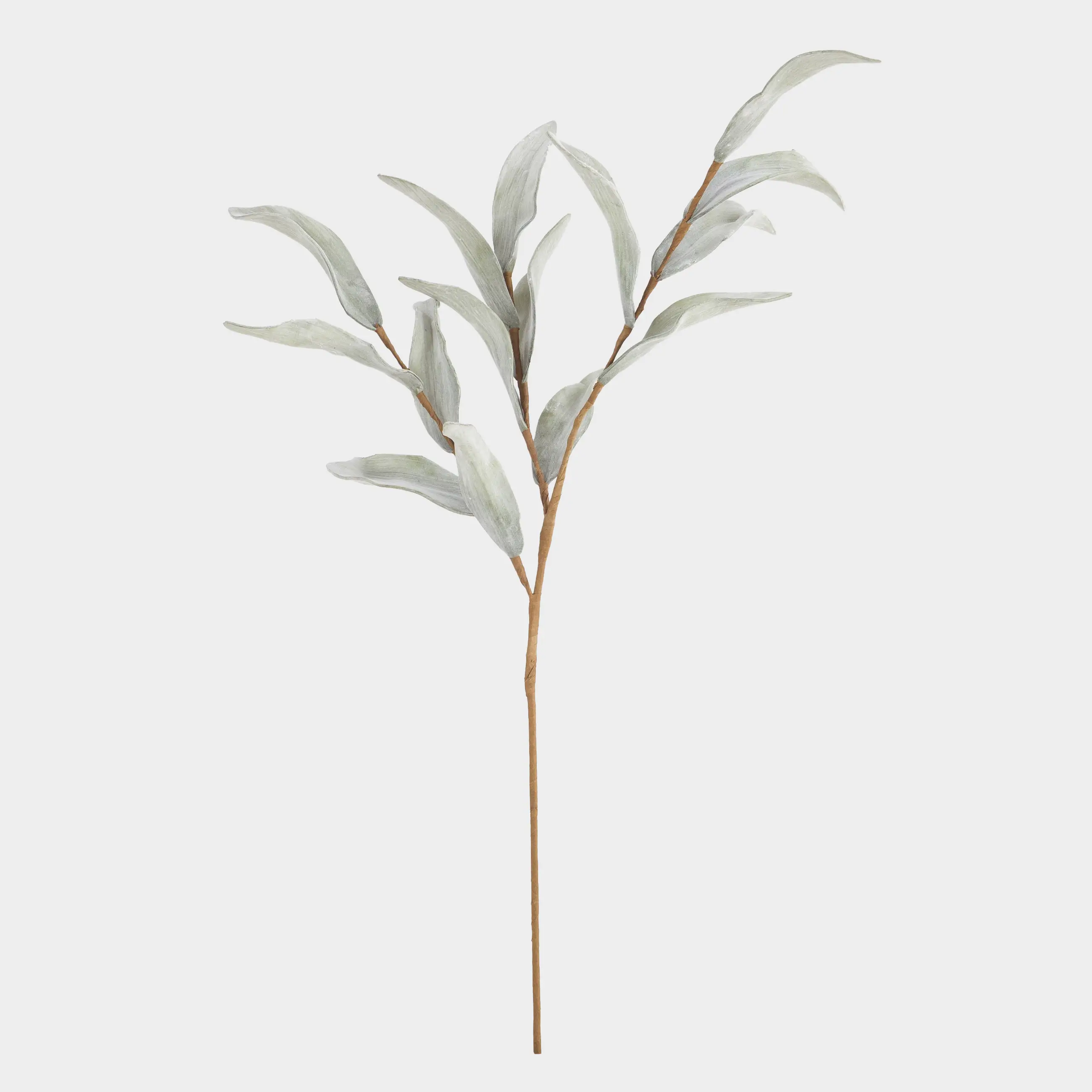 Ветка декоративная, 75 см, пенопласт/бумага, Зеленая олива, Leafs decor, image-0