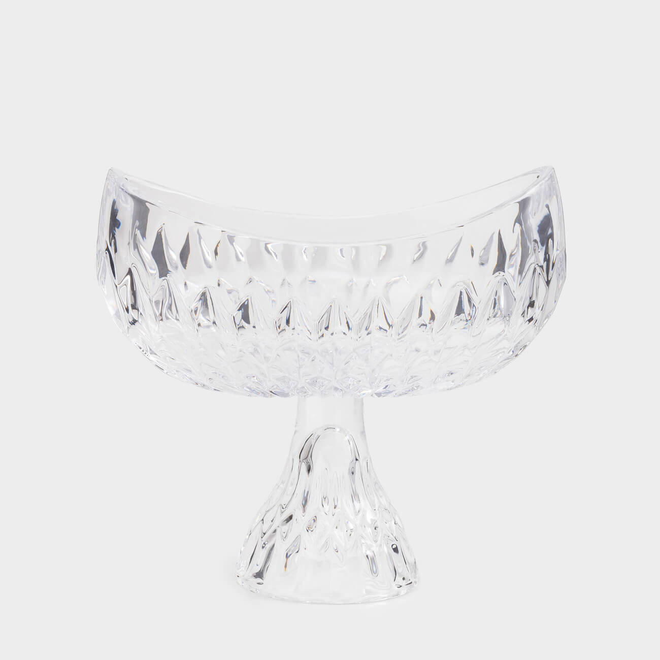 Конфетница, 16х15 см, на ножке, стекло Р, Rhomb, image-0
