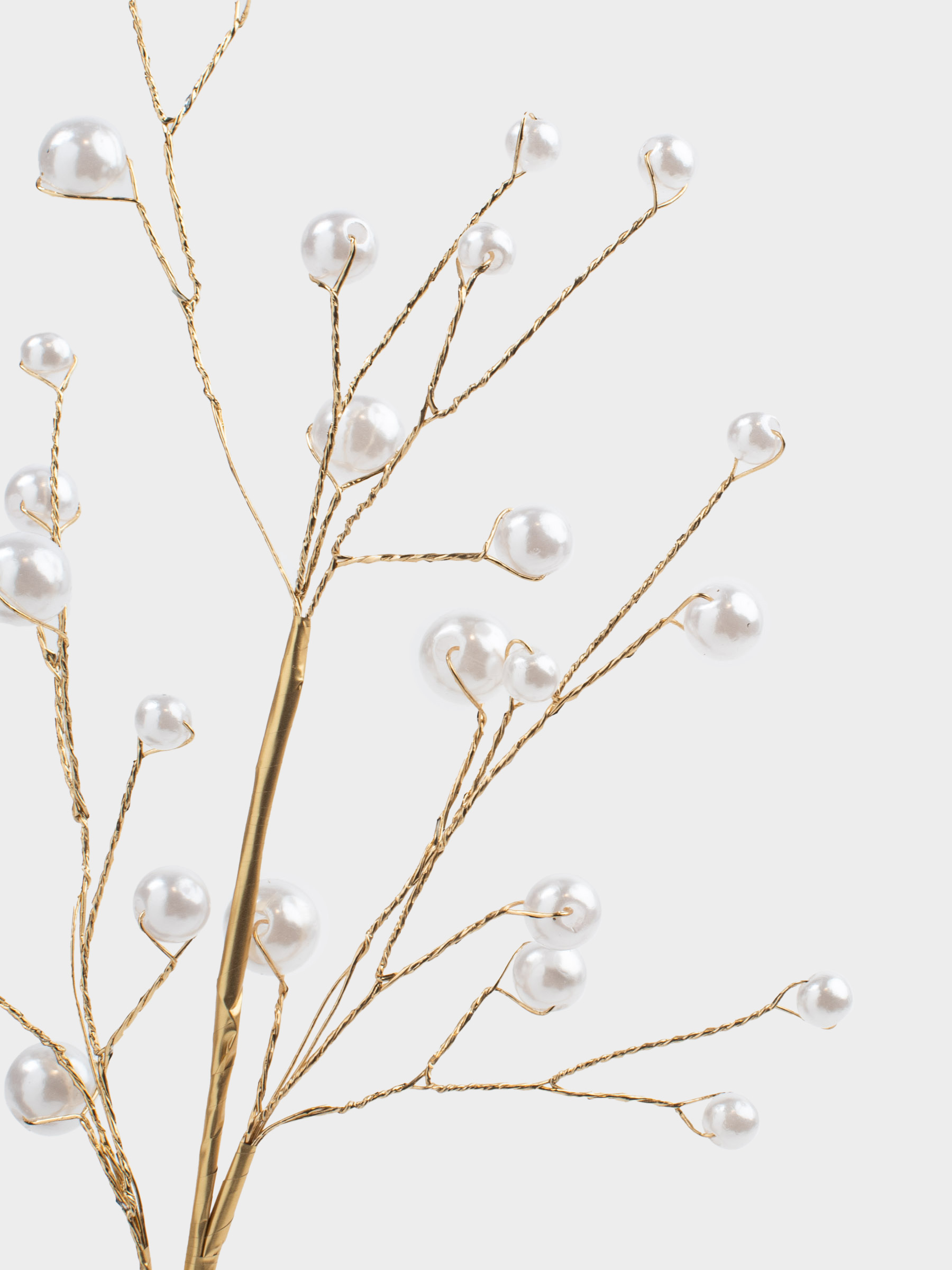 Ветка декоративная, 60 см, пластик/металл, шампань, Жемчужины, Balls decor, image-2