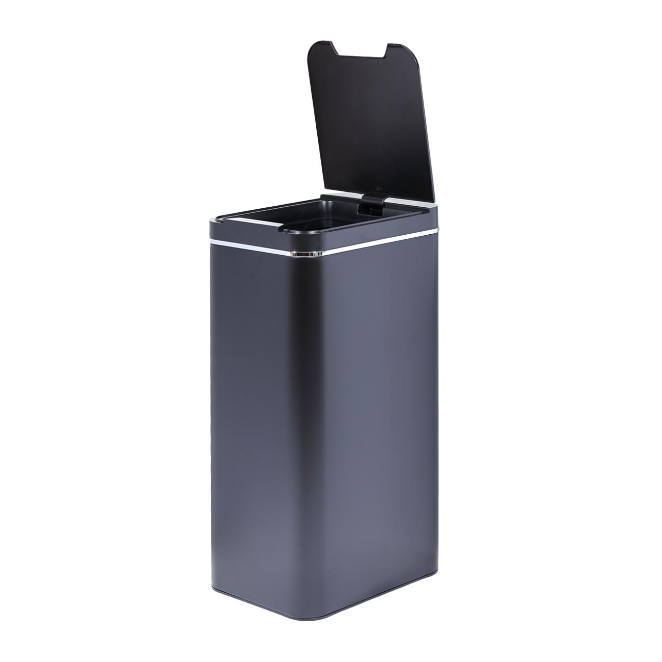 Ведро для мусора, 50 л, сенсорное, металл/пластик, прямоугольное, черное, Style, Sensor Bin