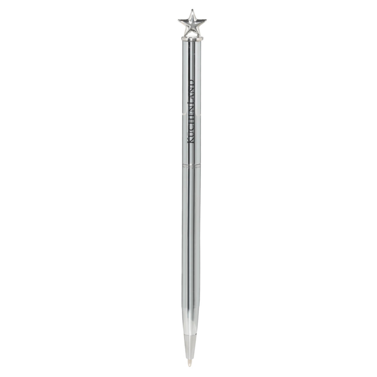 

Ручка шариковая, 15 см, с клипсой, сталь, серебристая, Звезда, Draw figure