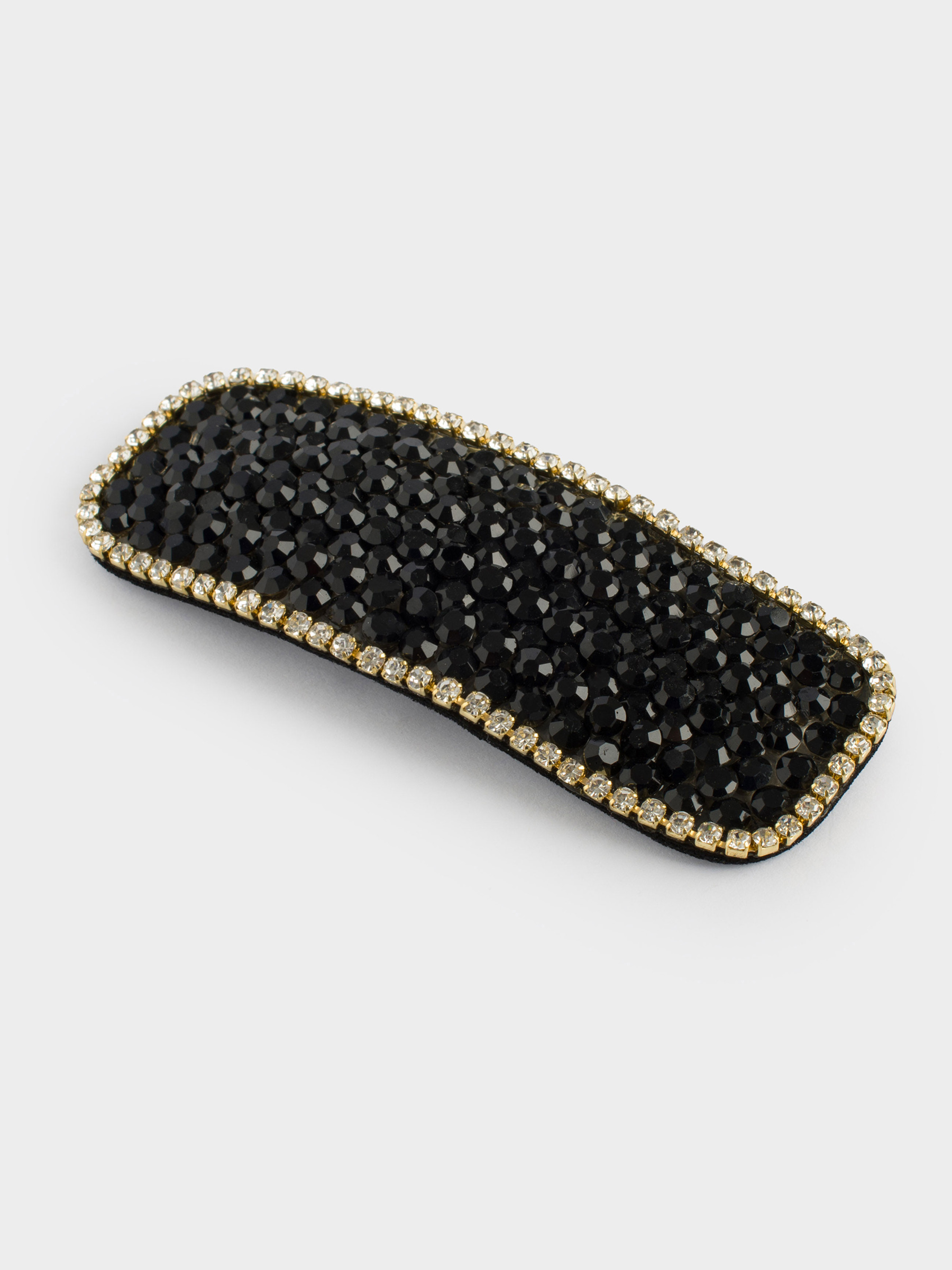 Заколка для волос, 7 см, акрил/металл, черная, Jewelry black