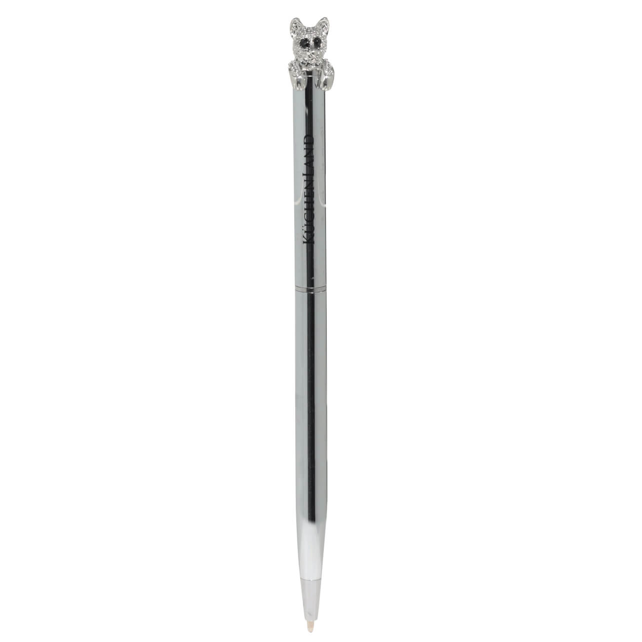 

Ручка шариковая, 15 см, с фигуркой, сталь, серебристая, Гепард, Draw figure