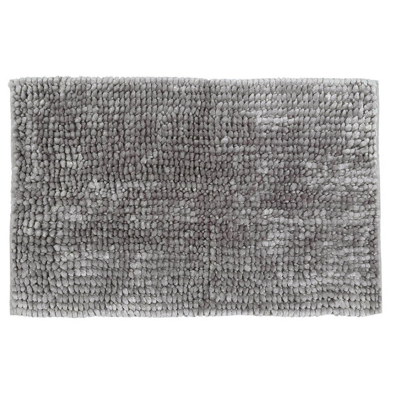 Коврик, 65х100 см, противоскользящий, полиэстер, светло-серый, Fluff коврик для ванной togas мира серый 70х120 см
