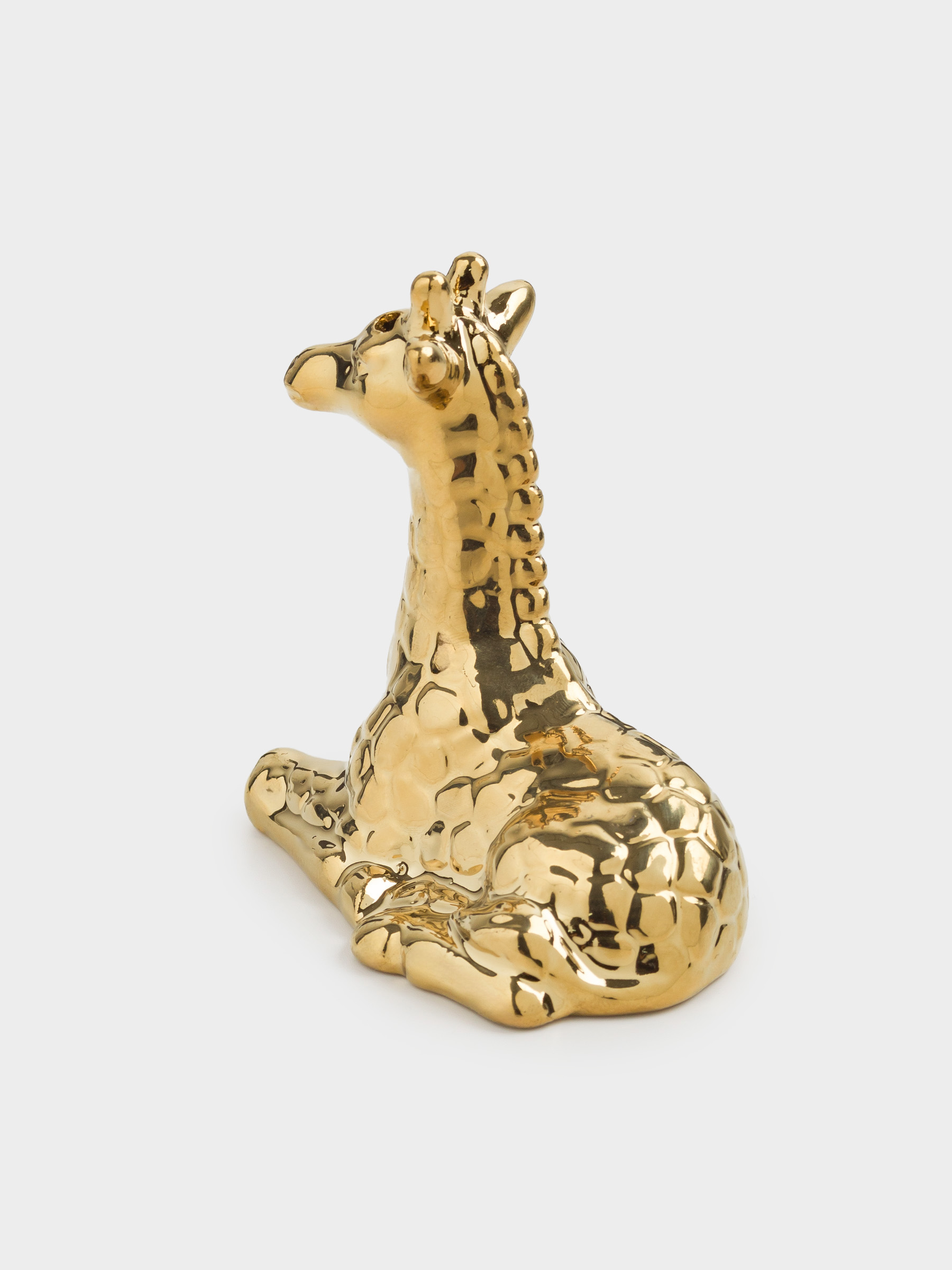 Емкость для соли или перца, 9 см, фарфор P, золотистая, Жираф, Giraffe, image-2