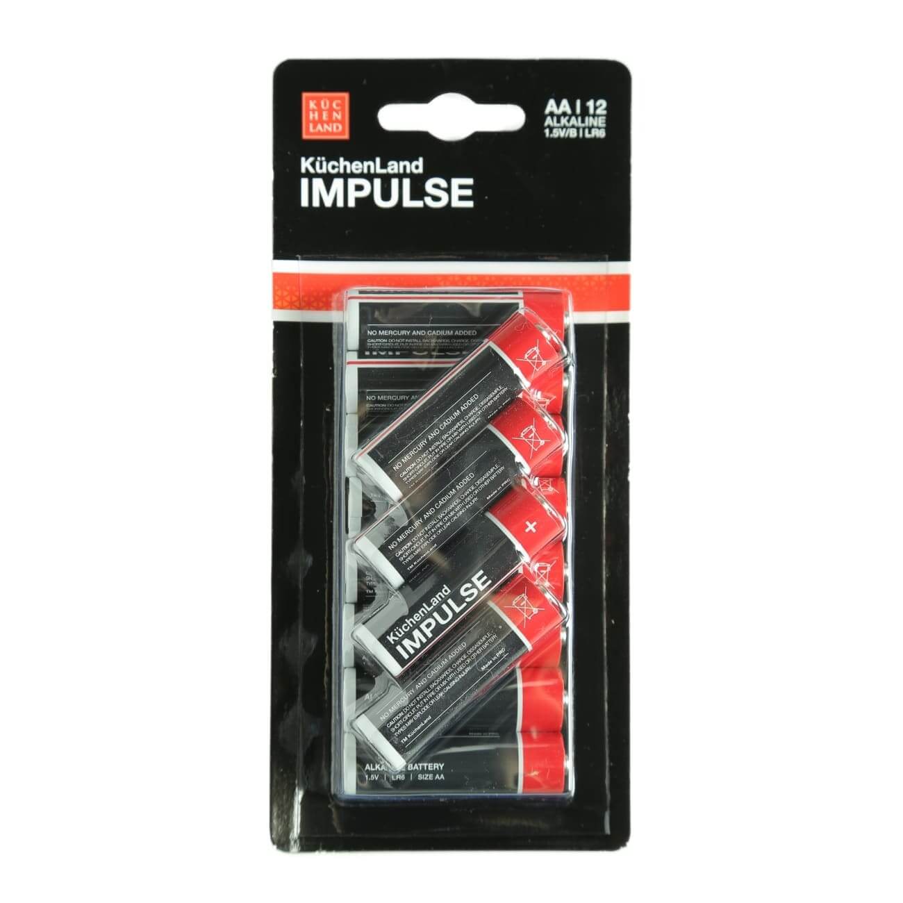 Батарейка AA LR6, щелочная, 12 шт, Impulse изображение № 1