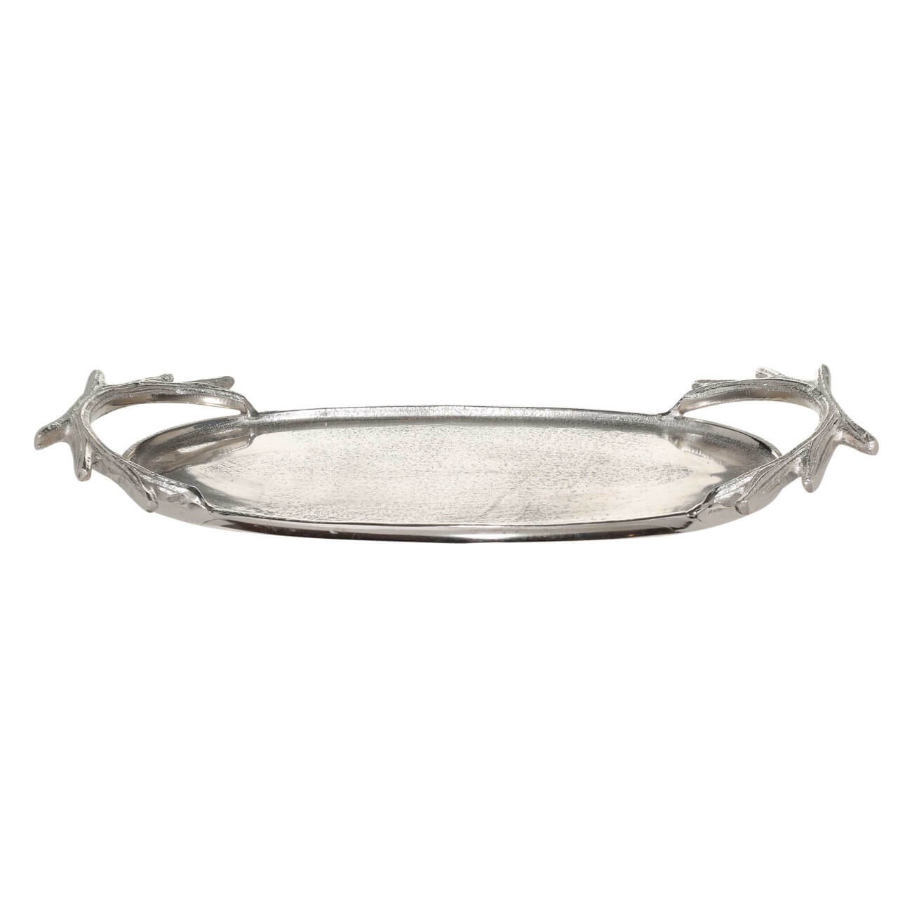 

Поднос, 36х16 см, с ручками, металл, серебристый, Рога оленя, Arctic deer