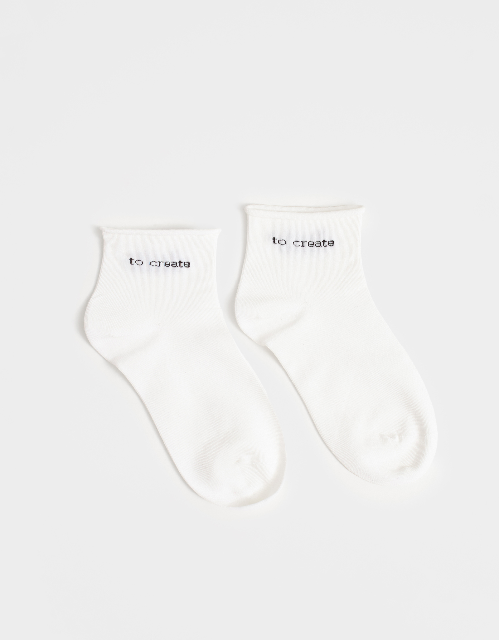 Носки женские, белые, To create, Slogan, image-4