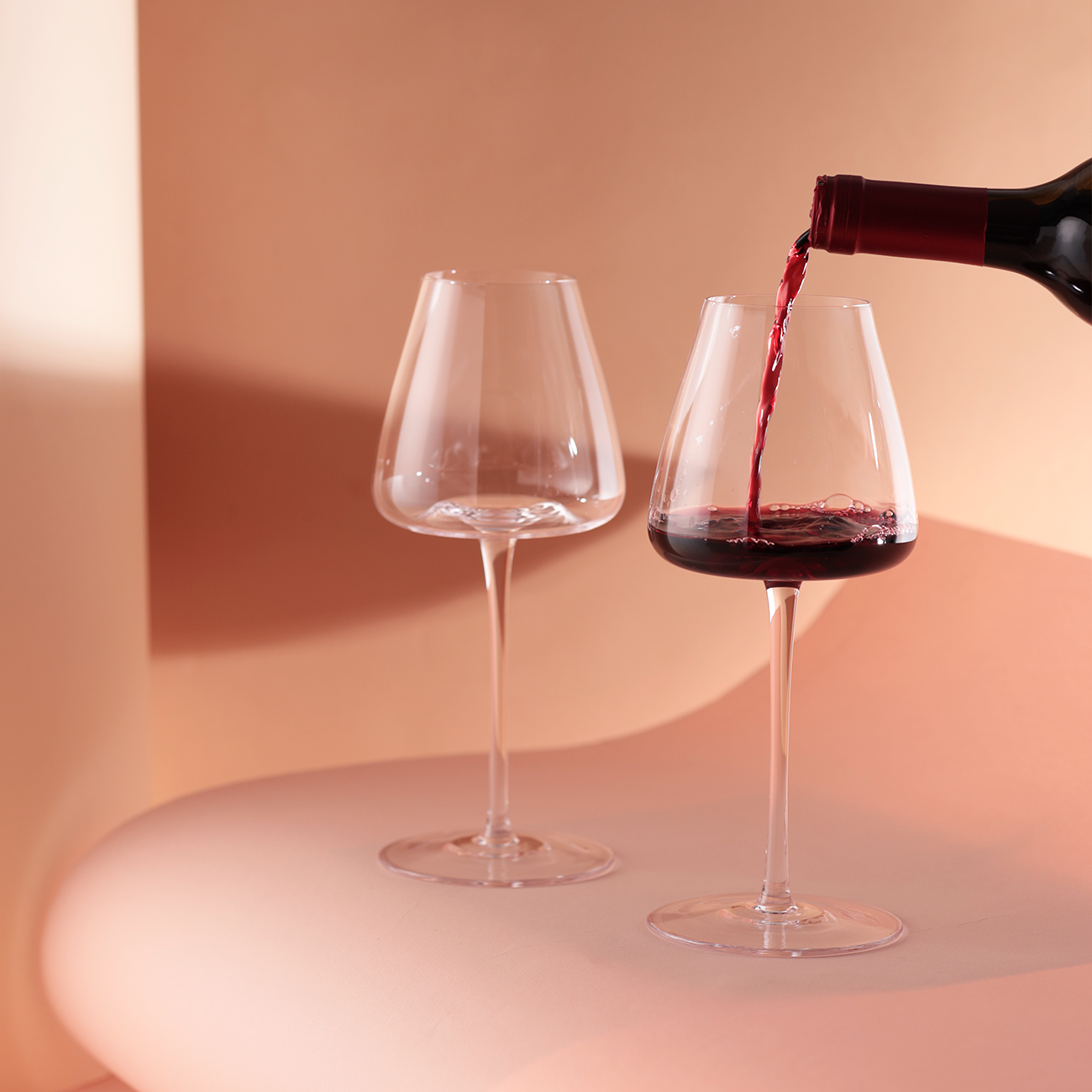 Бокал для красного вина, 480 мл, 2 шт, стекло, Sorento