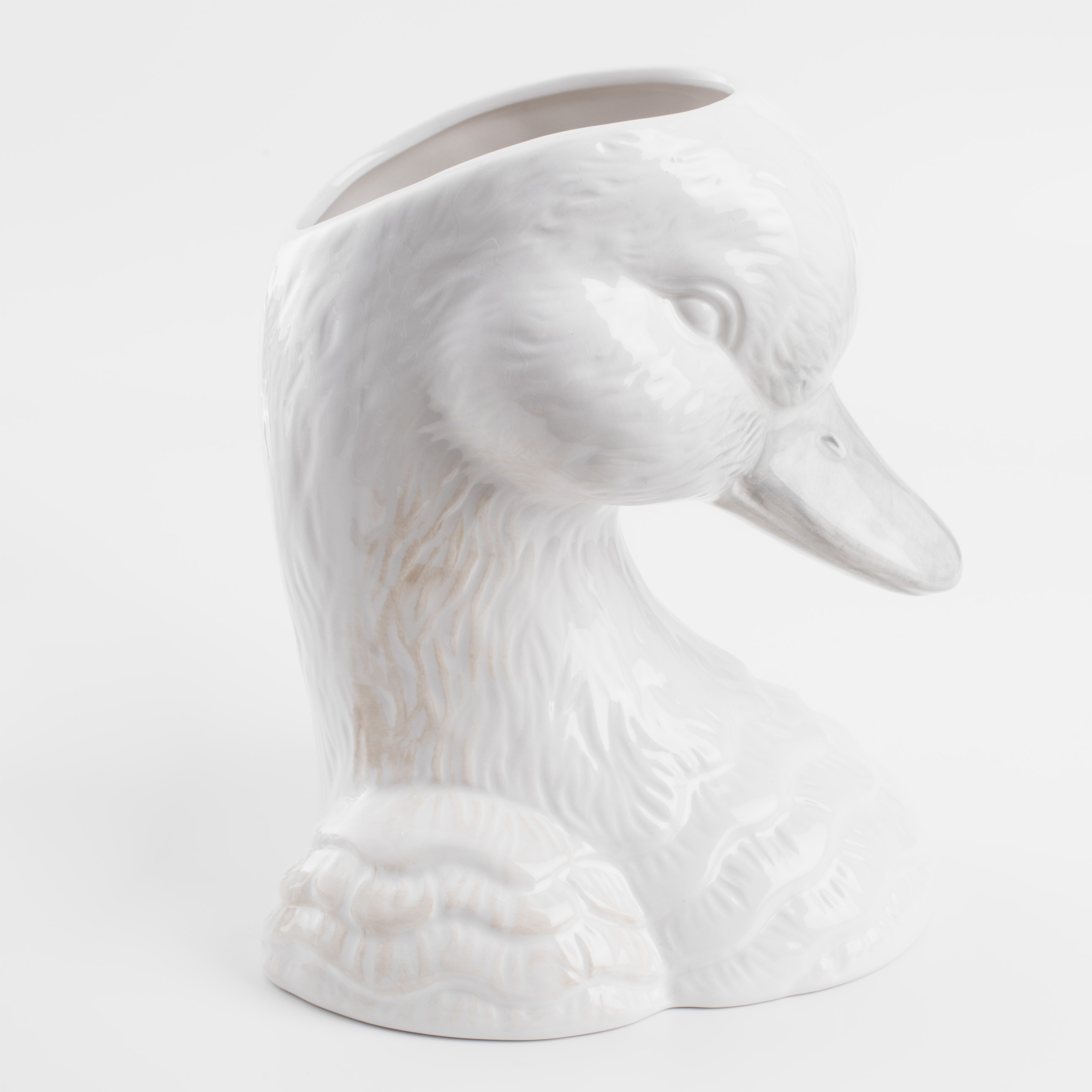 Подставка для кухонных принадлежностей, 23 см, керамика, молочная, Утка, Duck, image-2