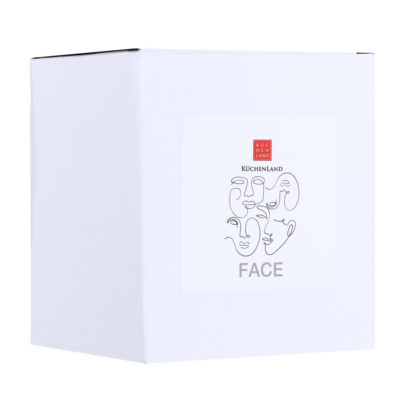 Кружка, 420 мл, фарфор N, белая, Контурные лица, Face изображение № 3